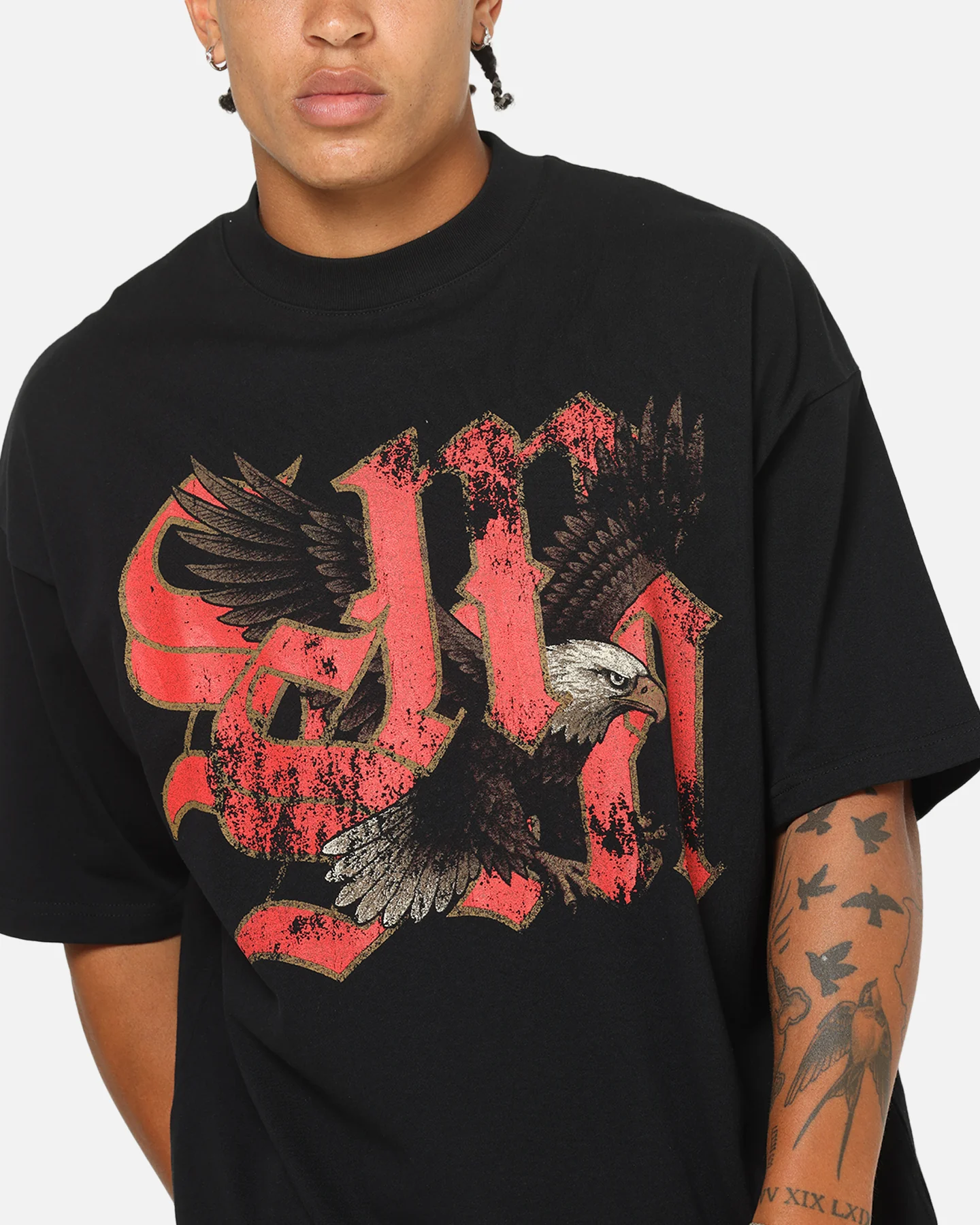 Saint Morta Highway Mock Neck T-Shirt Black - Image 7