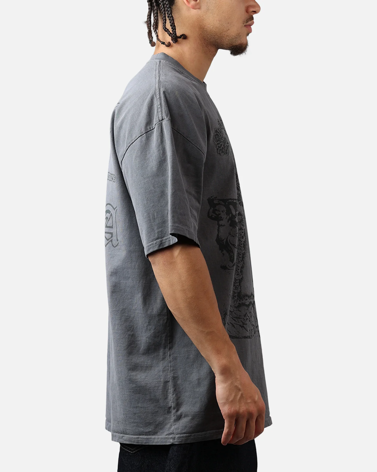Saint Morta Holy Ghost T-Shirt Washed Charcoal - Image 4