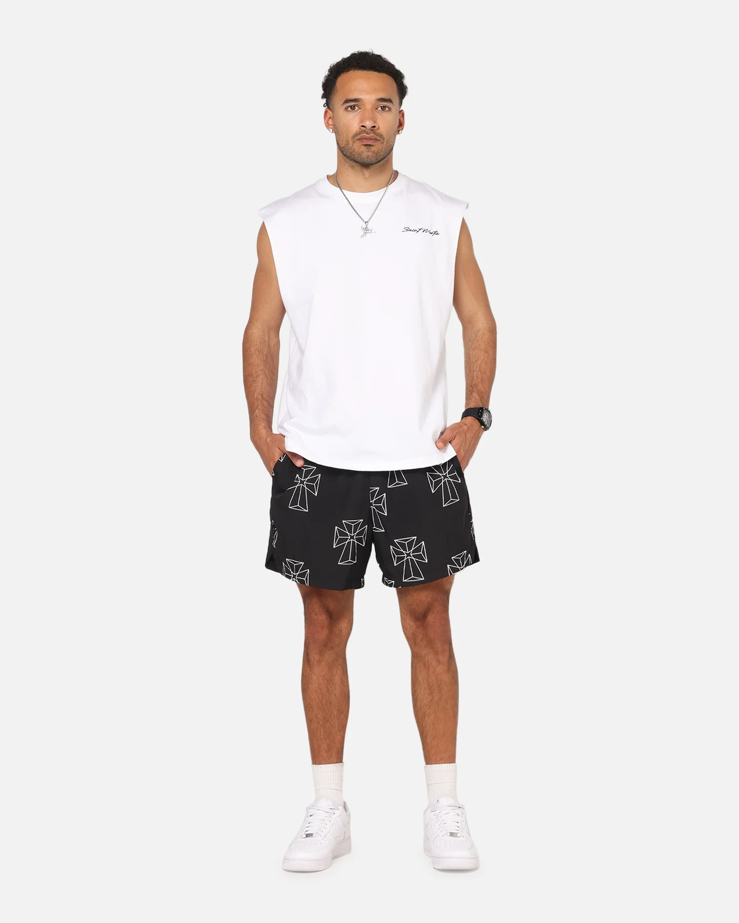 Saint Morta Holy Tide Beach Shorts Black - Image 2