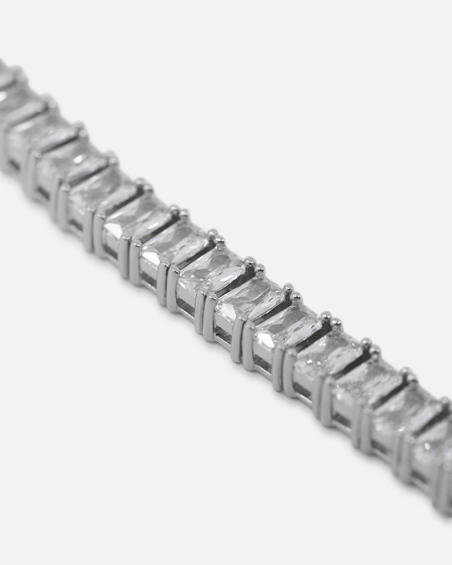 Saint Morta Iced Baguette Bracelet Iced White Gold - Image 3