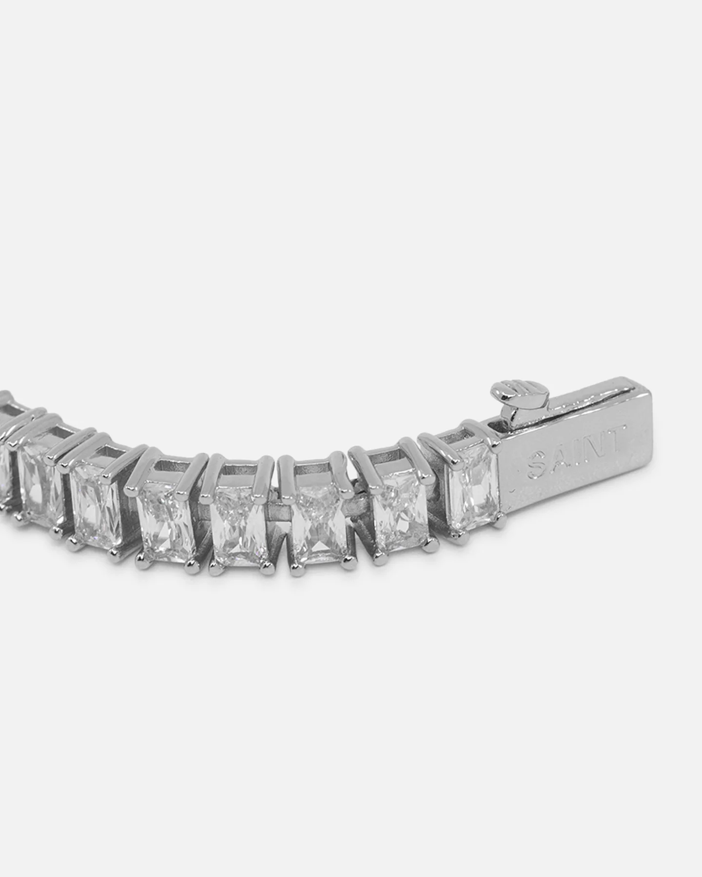 Saint Morta Iced Baguette Bracelet Iced White Gold - Image 5