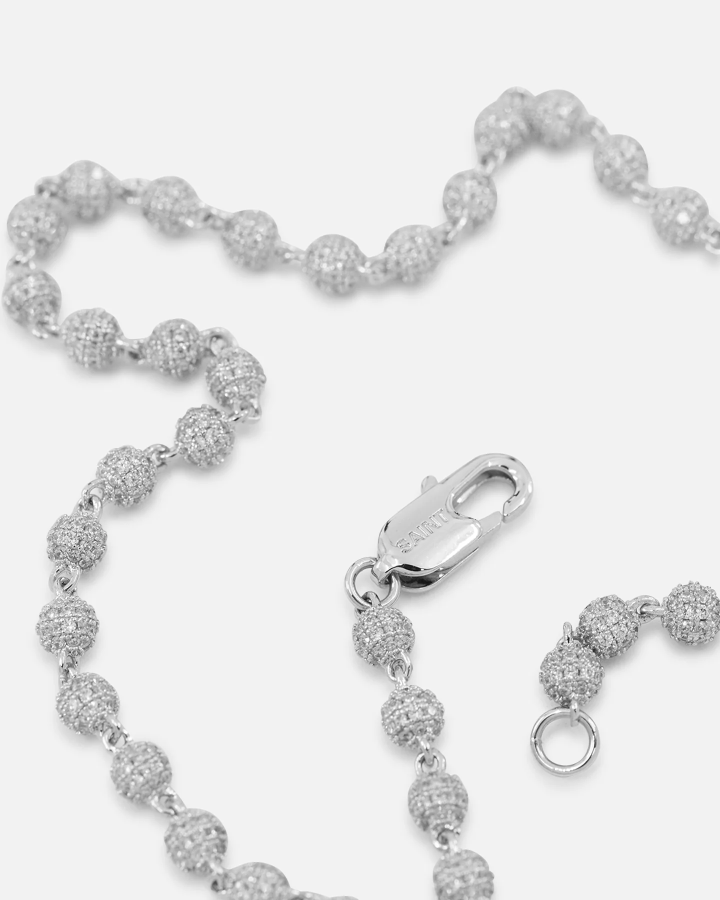 Saint Morta Iced Cluster Chain Iced White Gold - Image 11