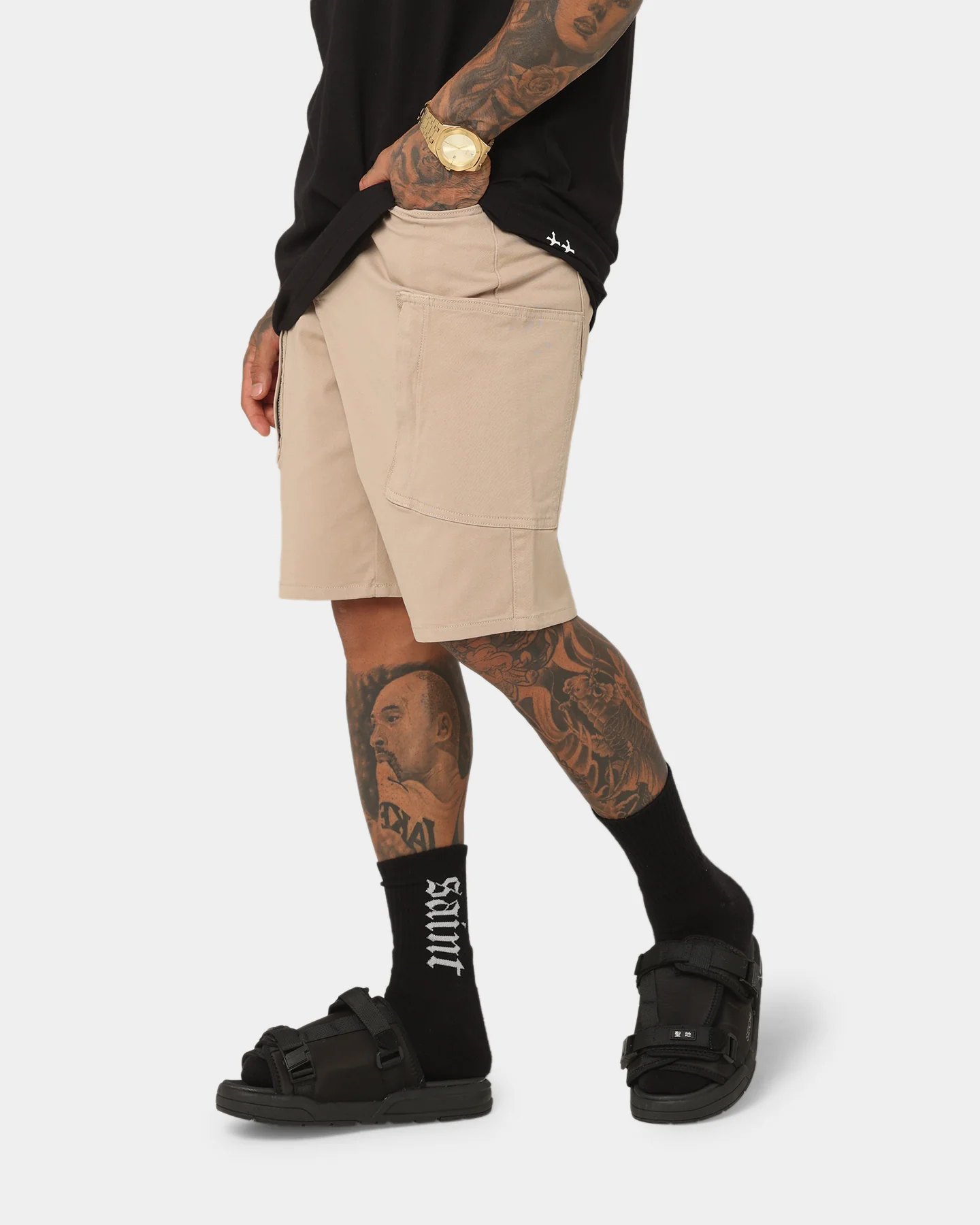 Saint Morta Jupiter Military Shorts Stone - Image 6