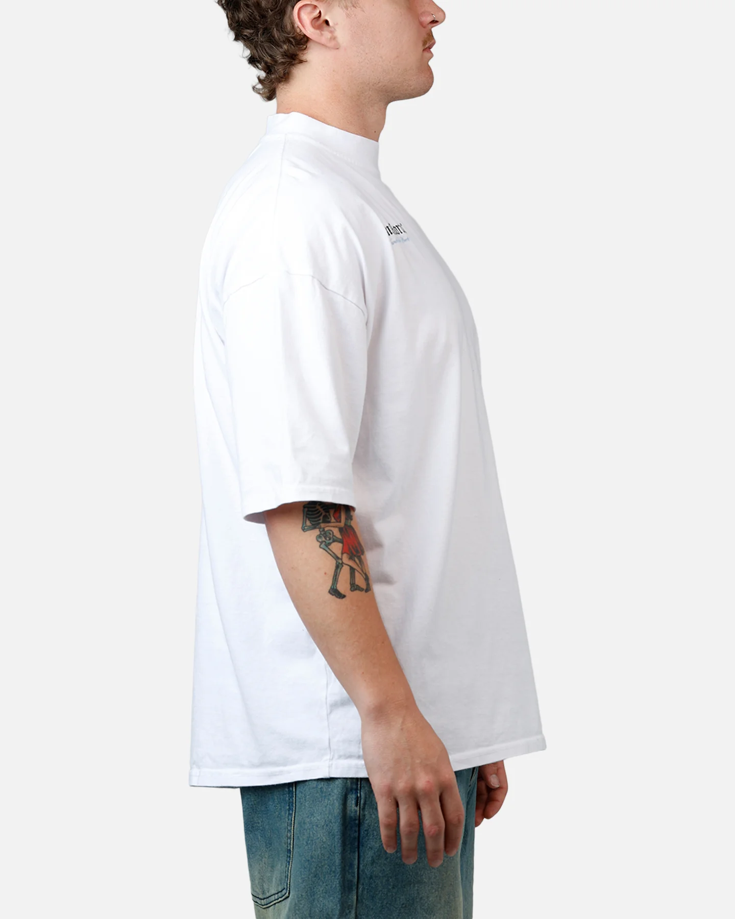 Saint Morta La Muerte Script T-Shirt White - Image 4