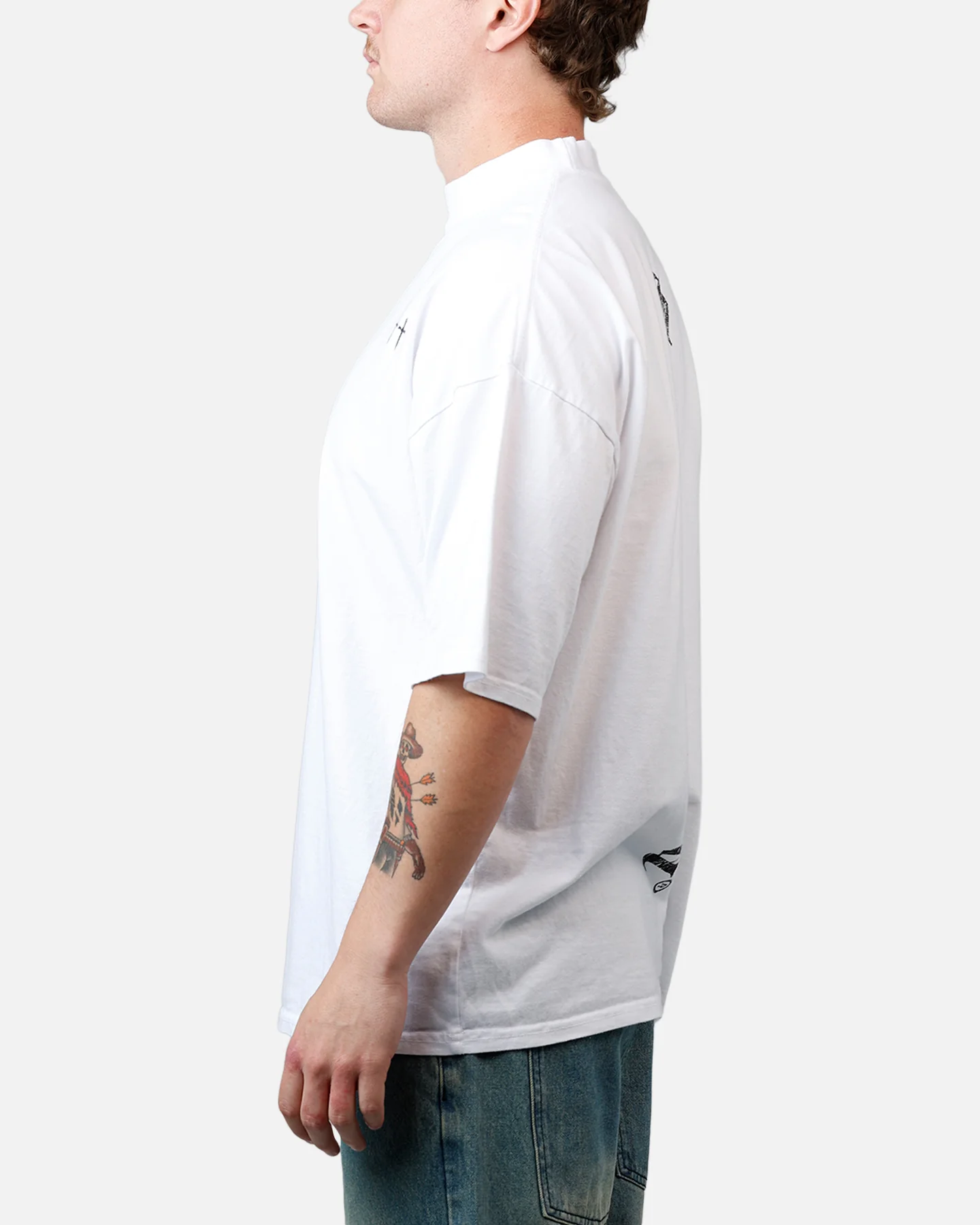 Saint Morta La Muerte Script T-Shirt White - Image 5