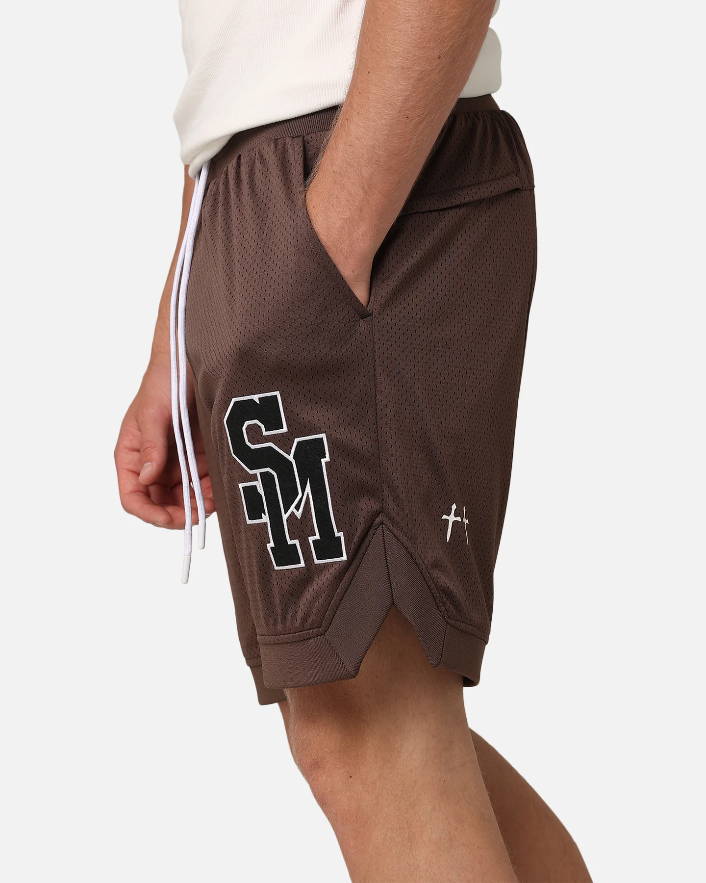 Saint Morta La Rambla Basketball Shorts Dark Brown - Image 4