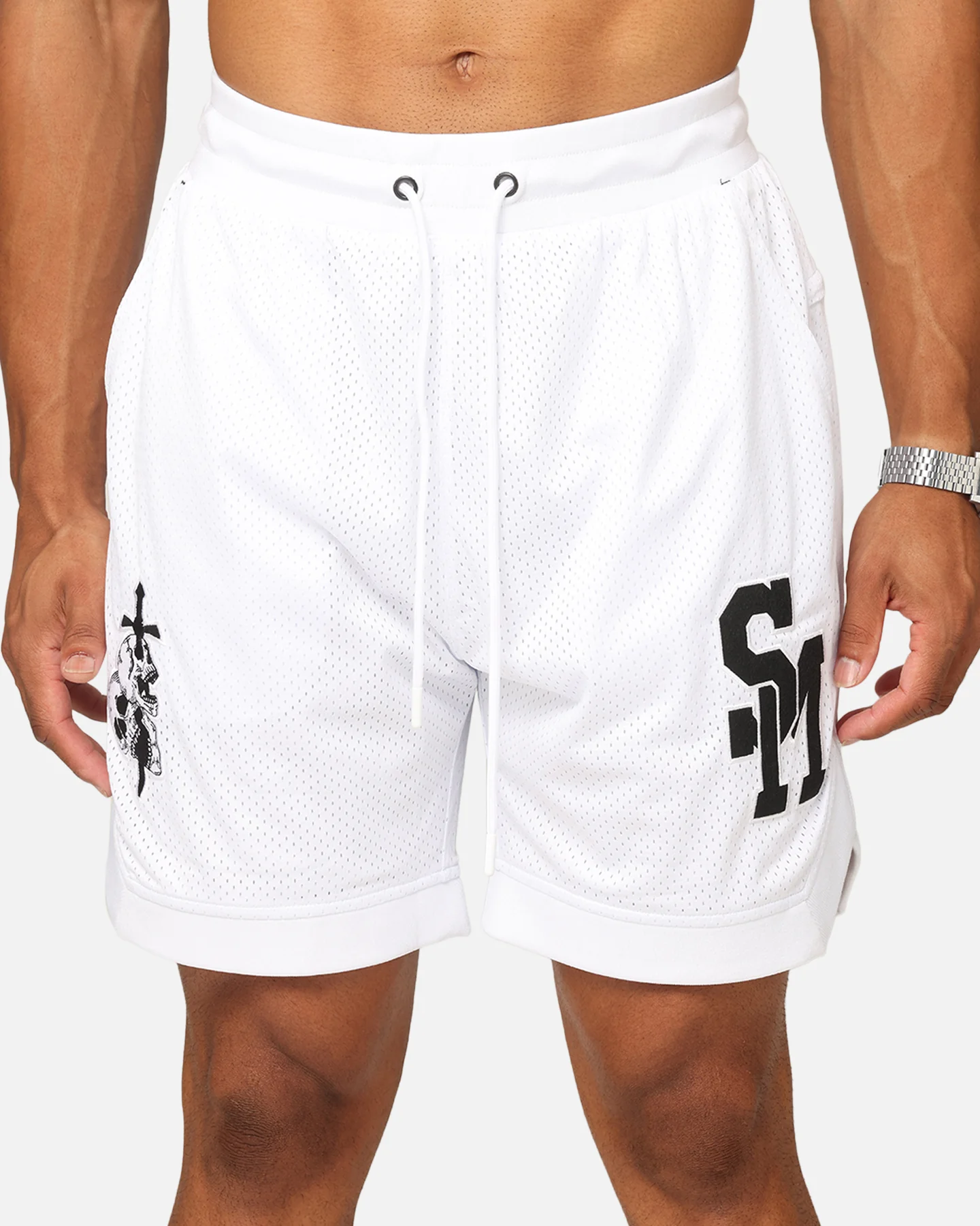 Saint Morta La Rambla Basketball Shorts White - Image 7