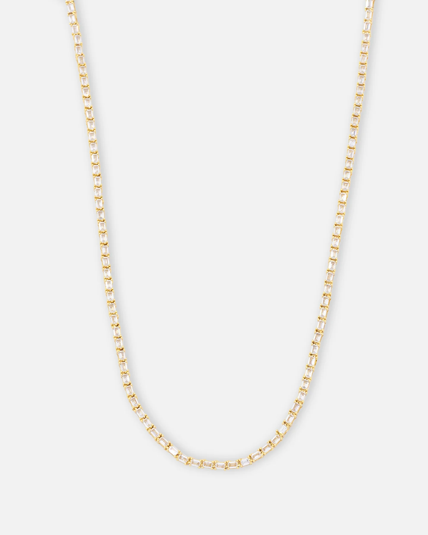 Saint Morta Landscape Baguette Chain Iced Gold