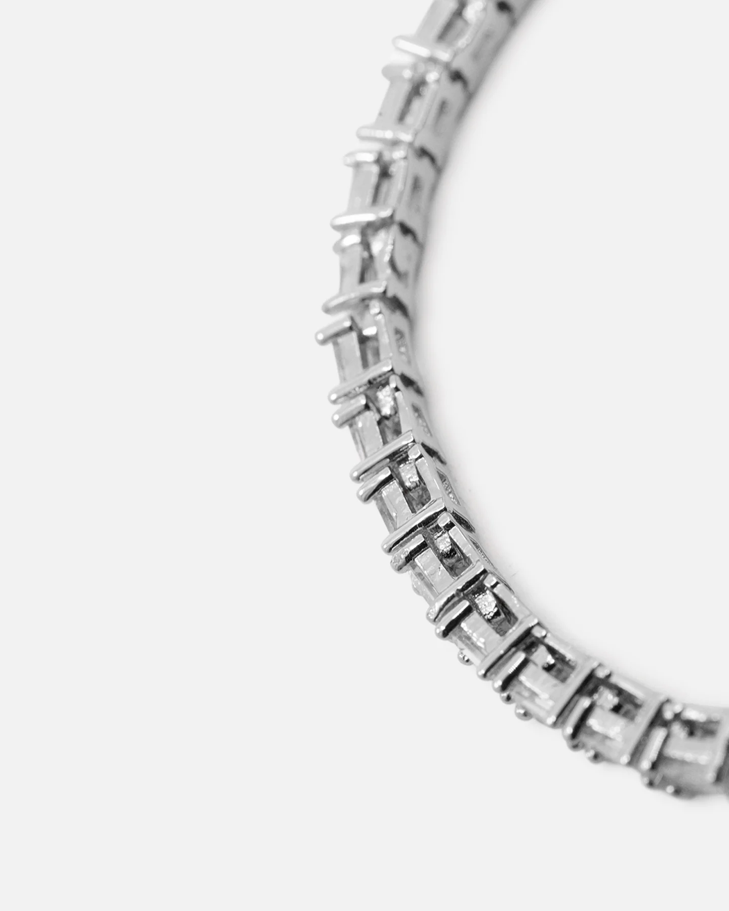 Saint Morta Landscape Baguette Chain Iced White Gold - Image 7