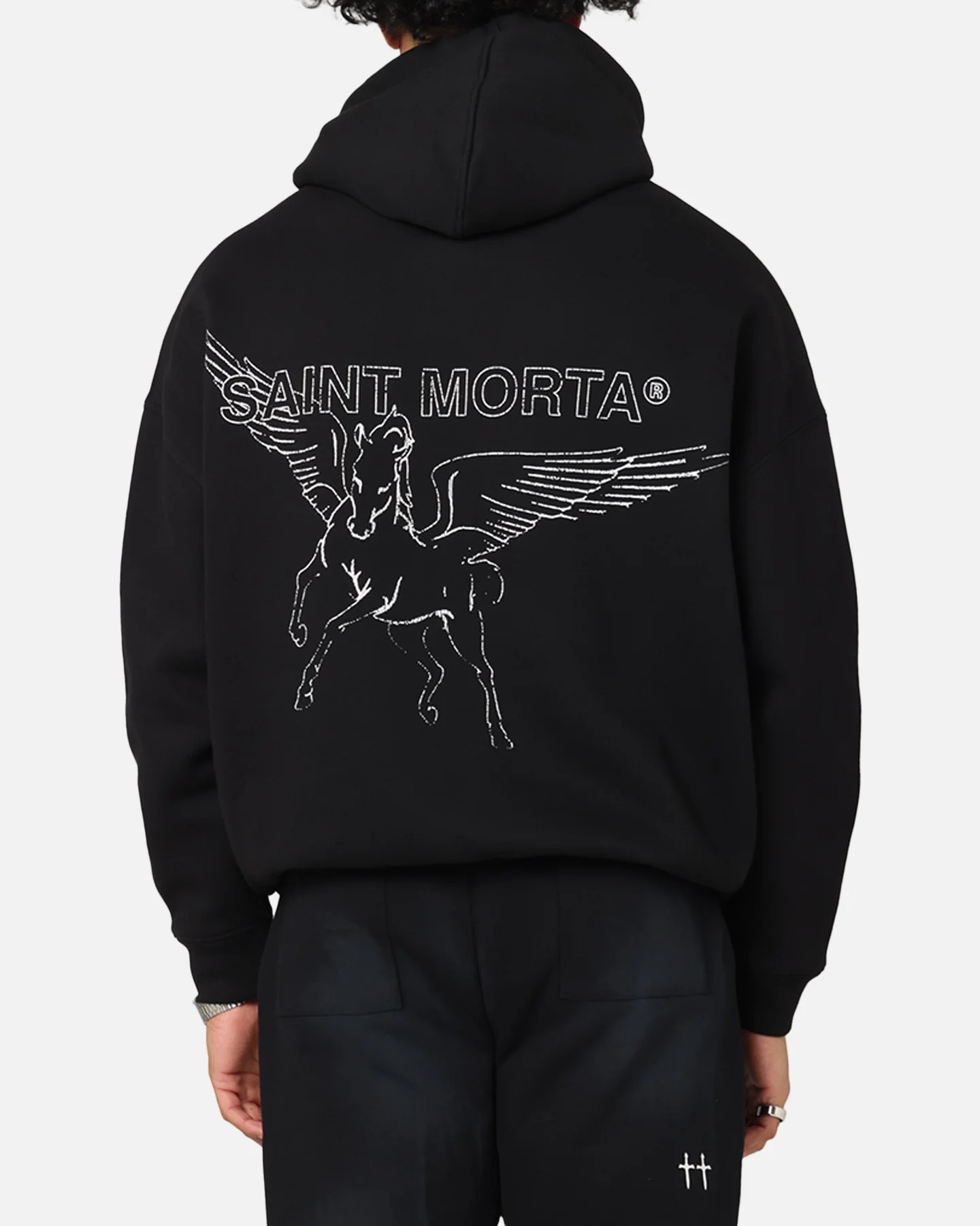 Saint Morta Liberty Boxy Hoodie Black
