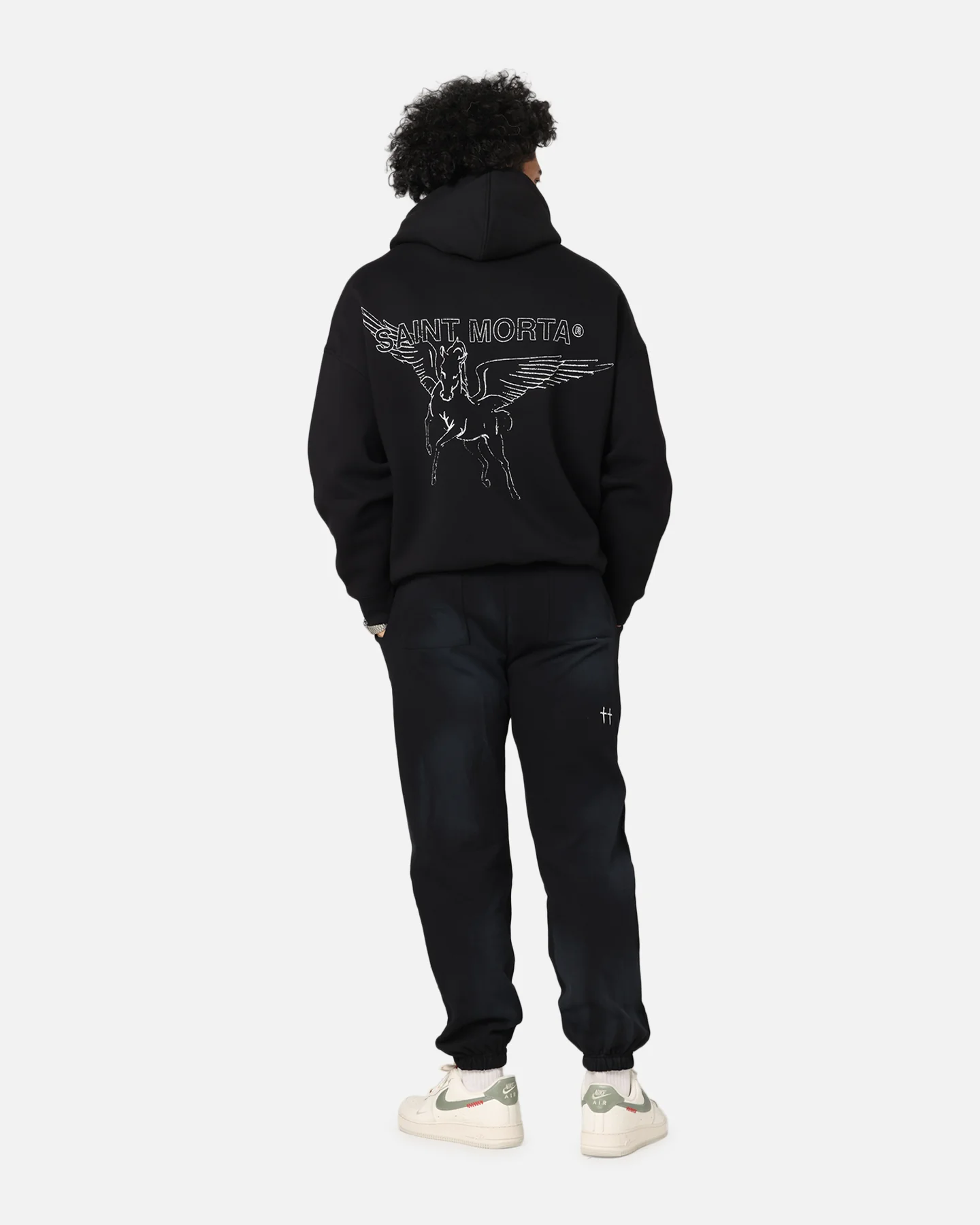 Saint Morta Liberty Boxy Hoodie Black - Image 3