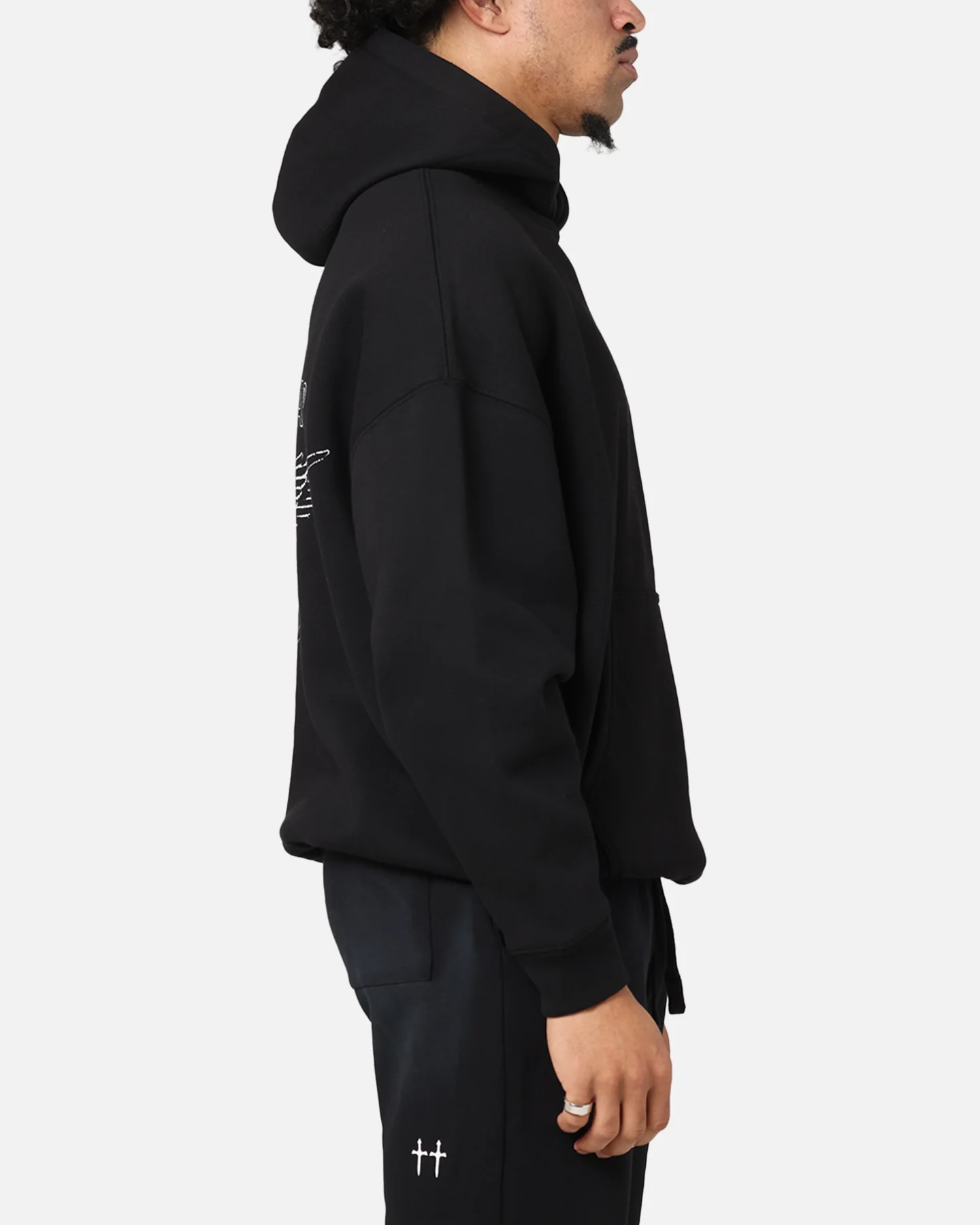 Saint Morta Liberty Boxy Hoodie Black - Image 5
