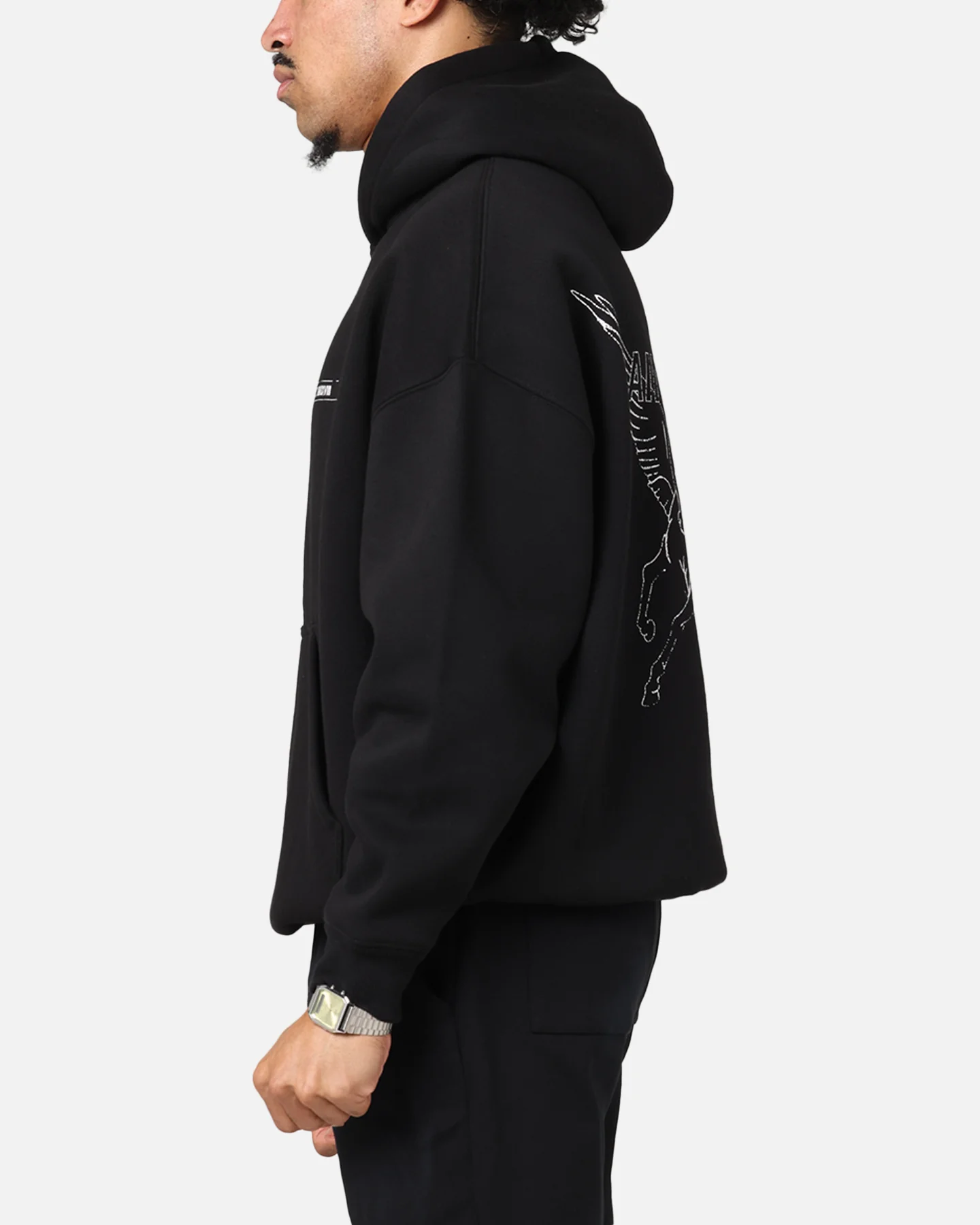 Saint Morta Liberty Boxy Hoodie Black - Image 6