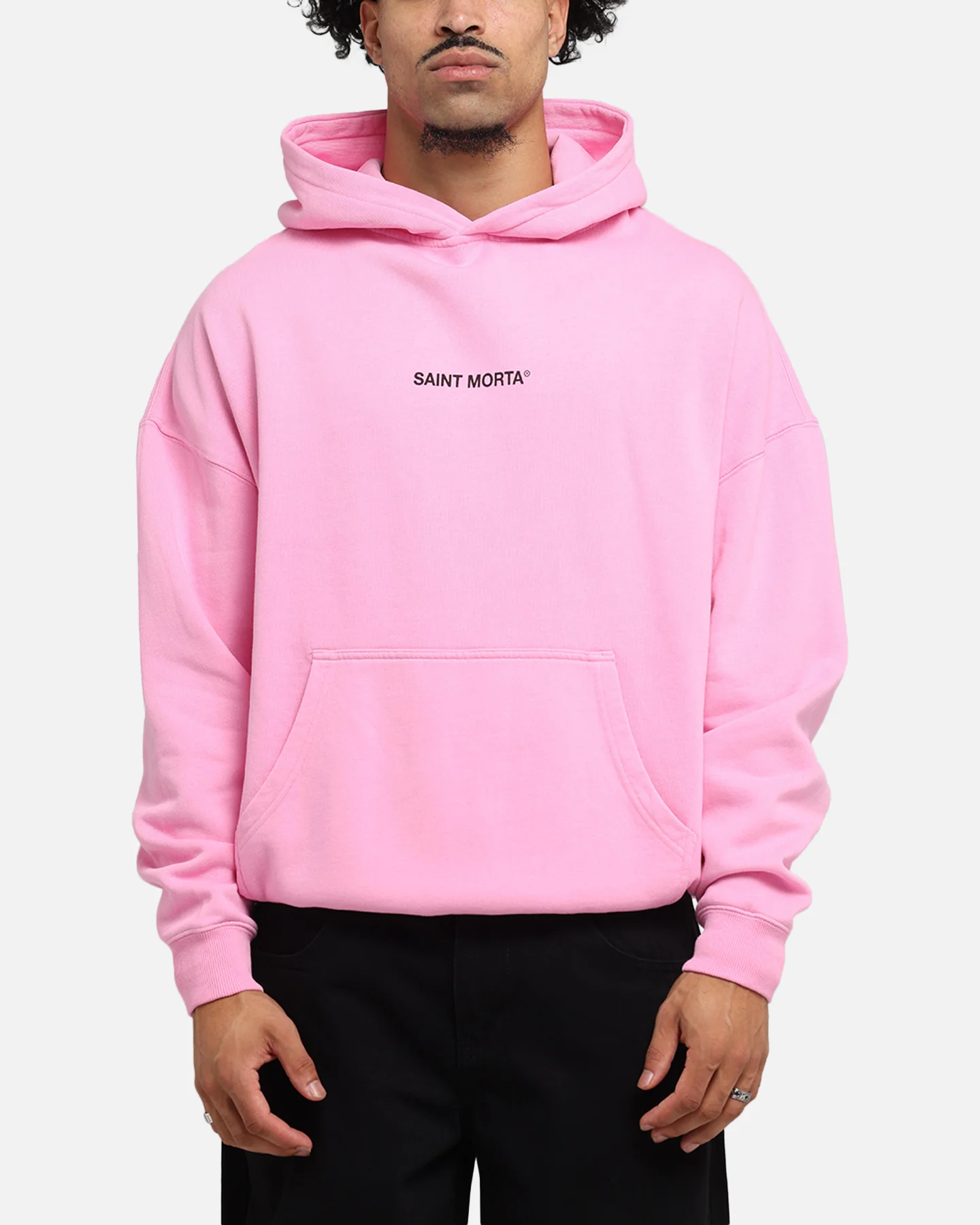 Saint Morta Lover Club Boxy Hoodie Pink - Image 2