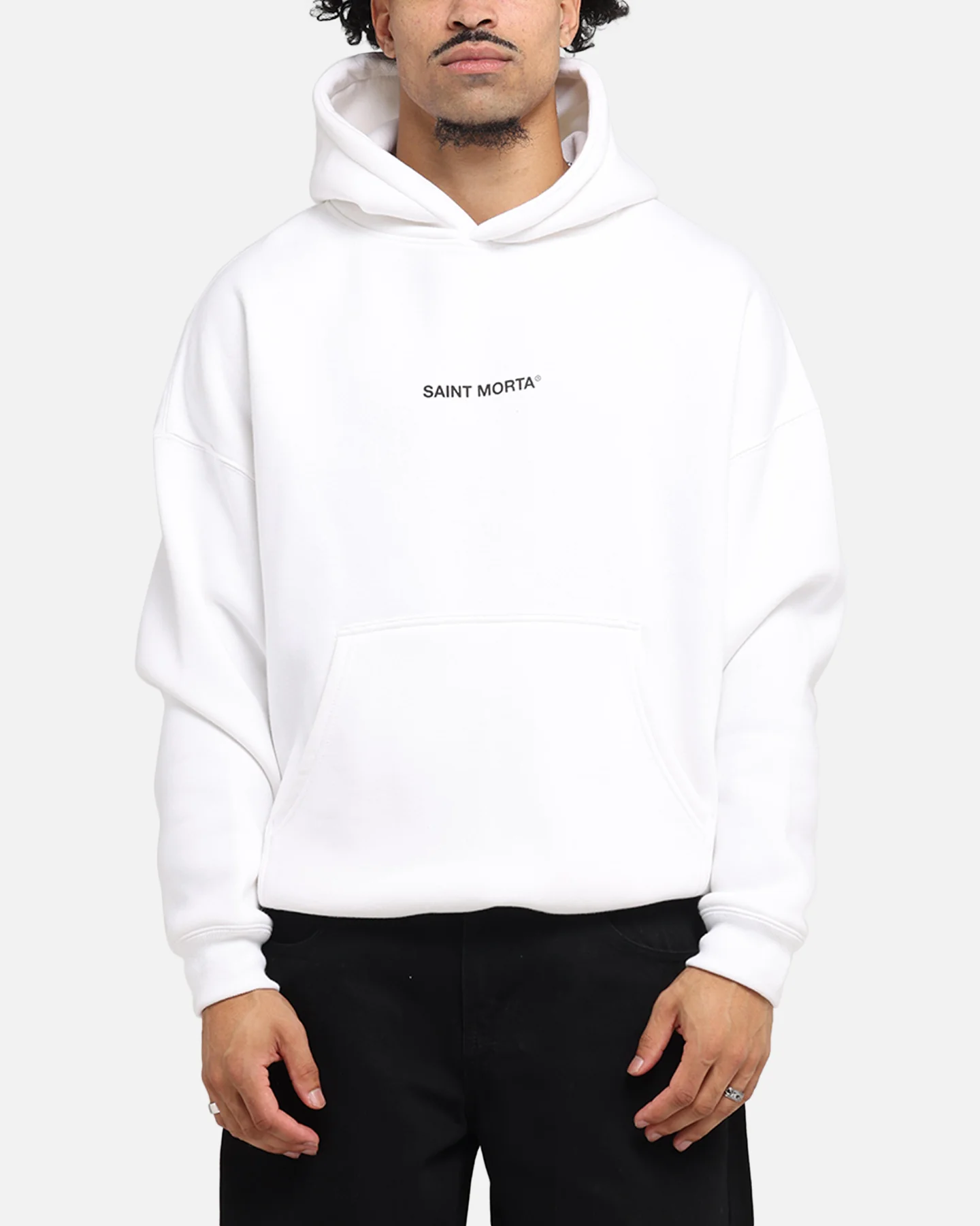 Saint Morta Lover Club Boxy Hoodie White - Image 2