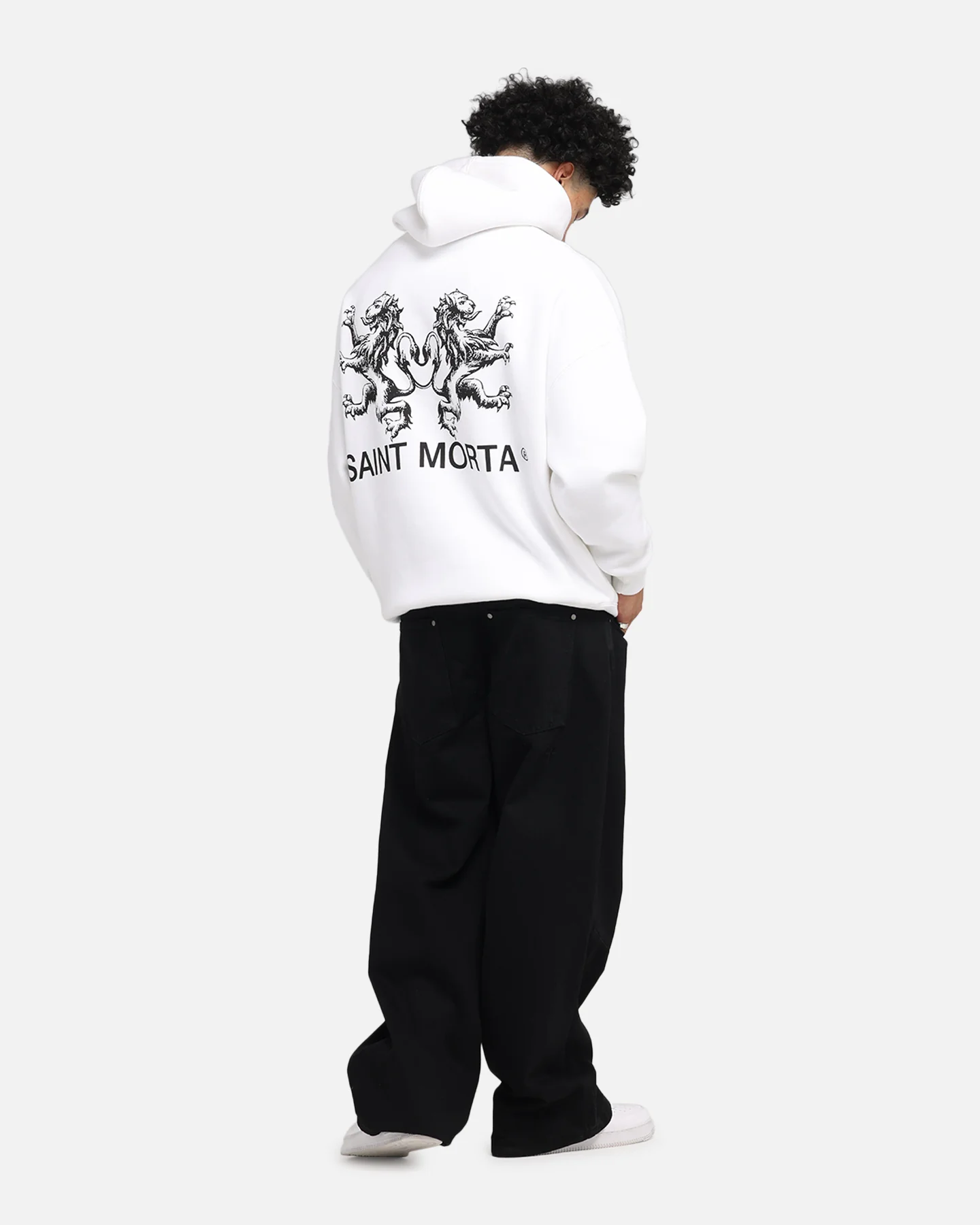 Saint Morta Lover Club Boxy Hoodie White - Image 3