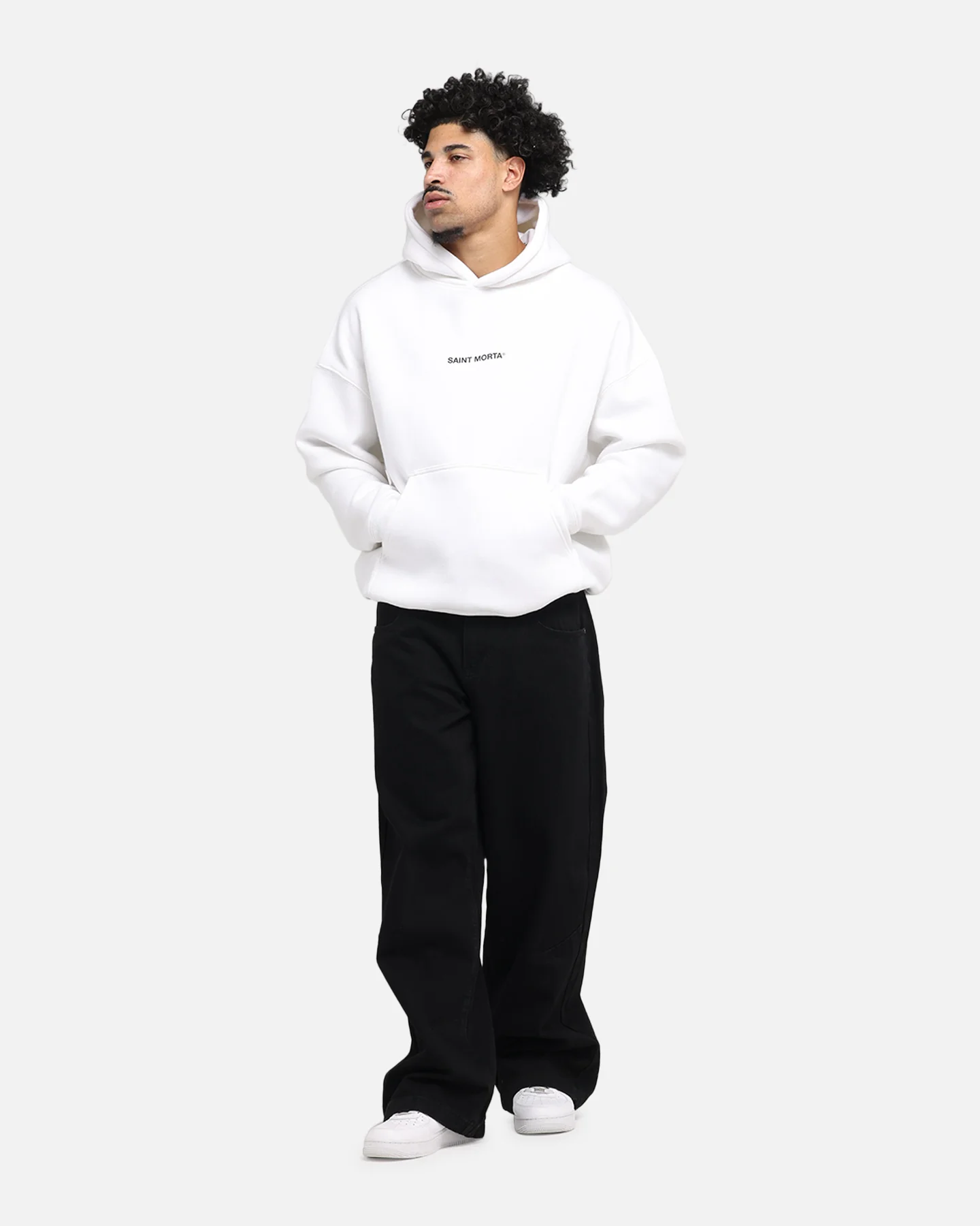 Saint Morta Lover Club Boxy Hoodie White - Image 4