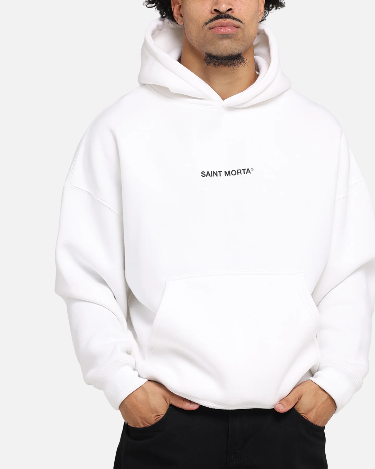 Saint Morta Lover Club Boxy Hoodie White - Image 8