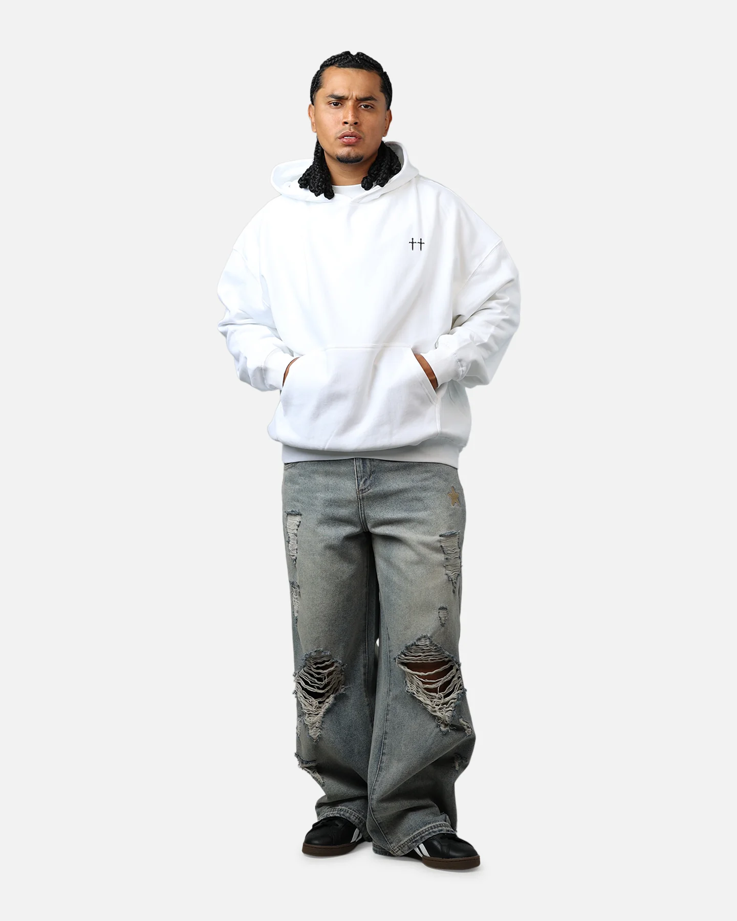 Saint Morta Maiden Boxy Hoodie White - Image 3