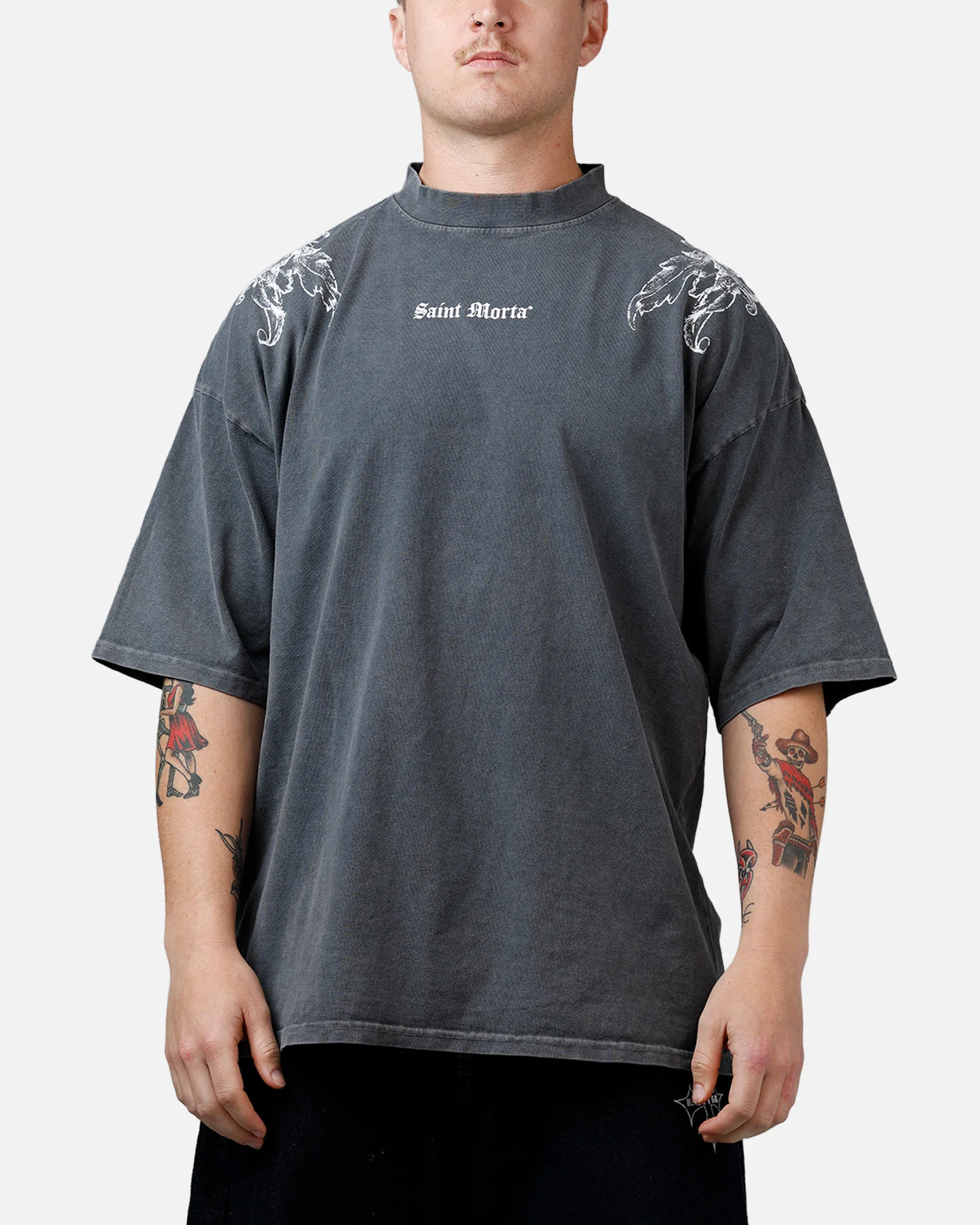 Saint Morta Matriarch T-Shirt Black Wash - Image 2