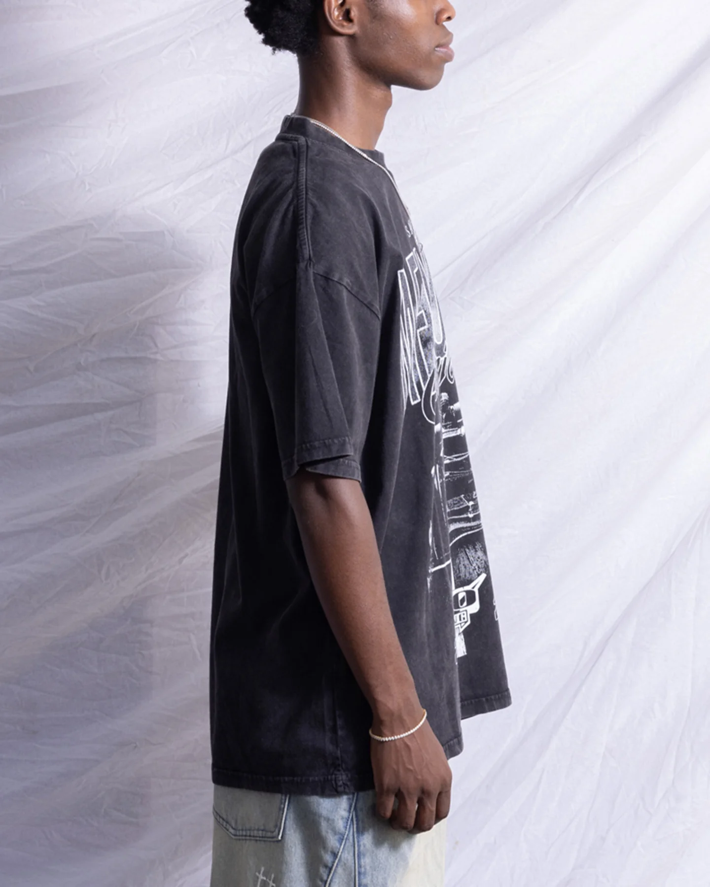 Saint Morta Melbourne Champions Racing T-Shirt Black Acidwash - Image 3