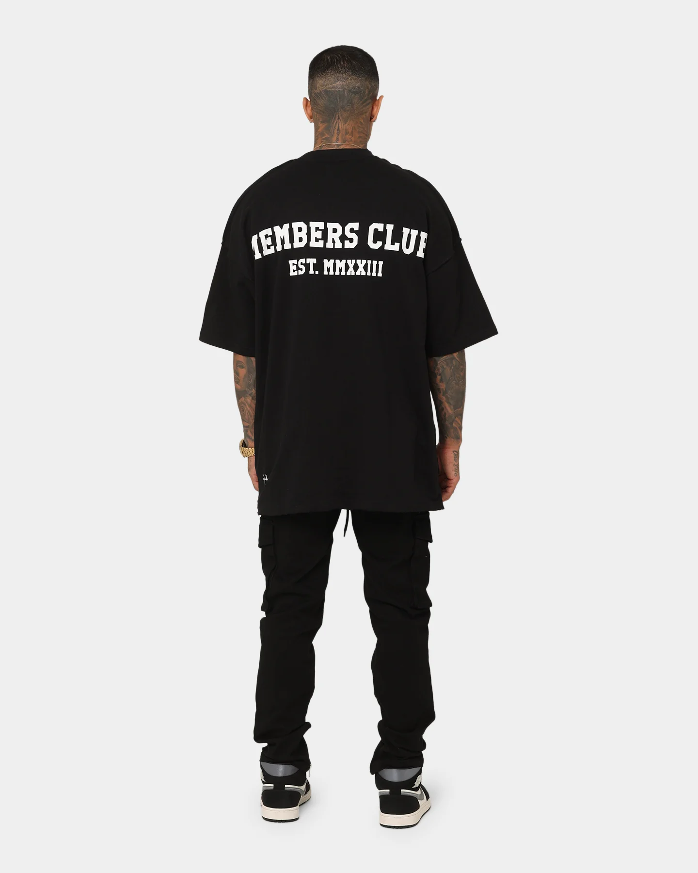 Saint Morta Members Club Boxy T-Shirt Black/Blue - Image 11