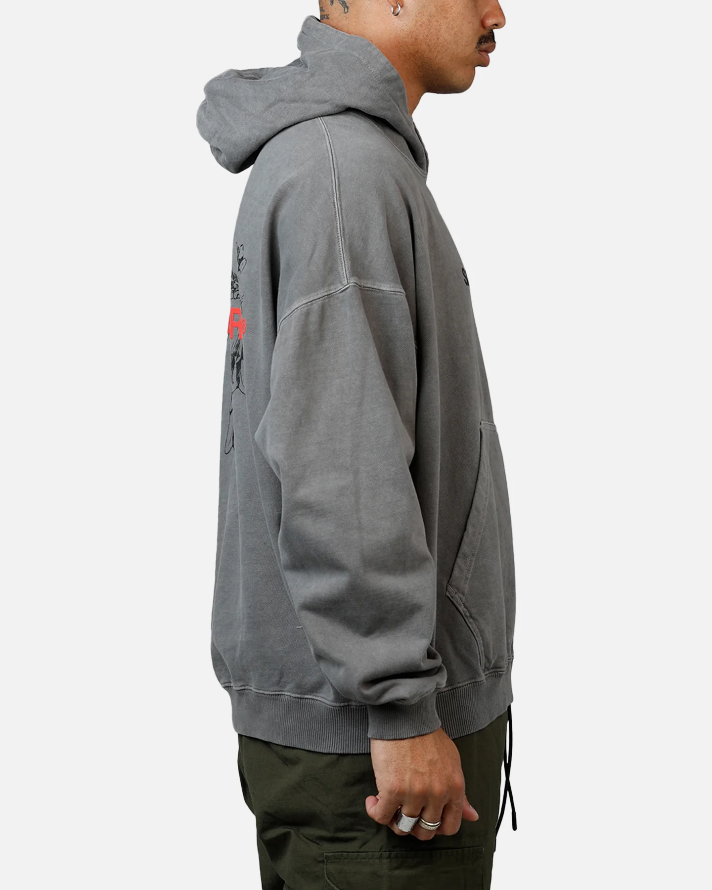 Saint Morta Memoriam Boxy Hoodie Washed Charcoal - Image 4