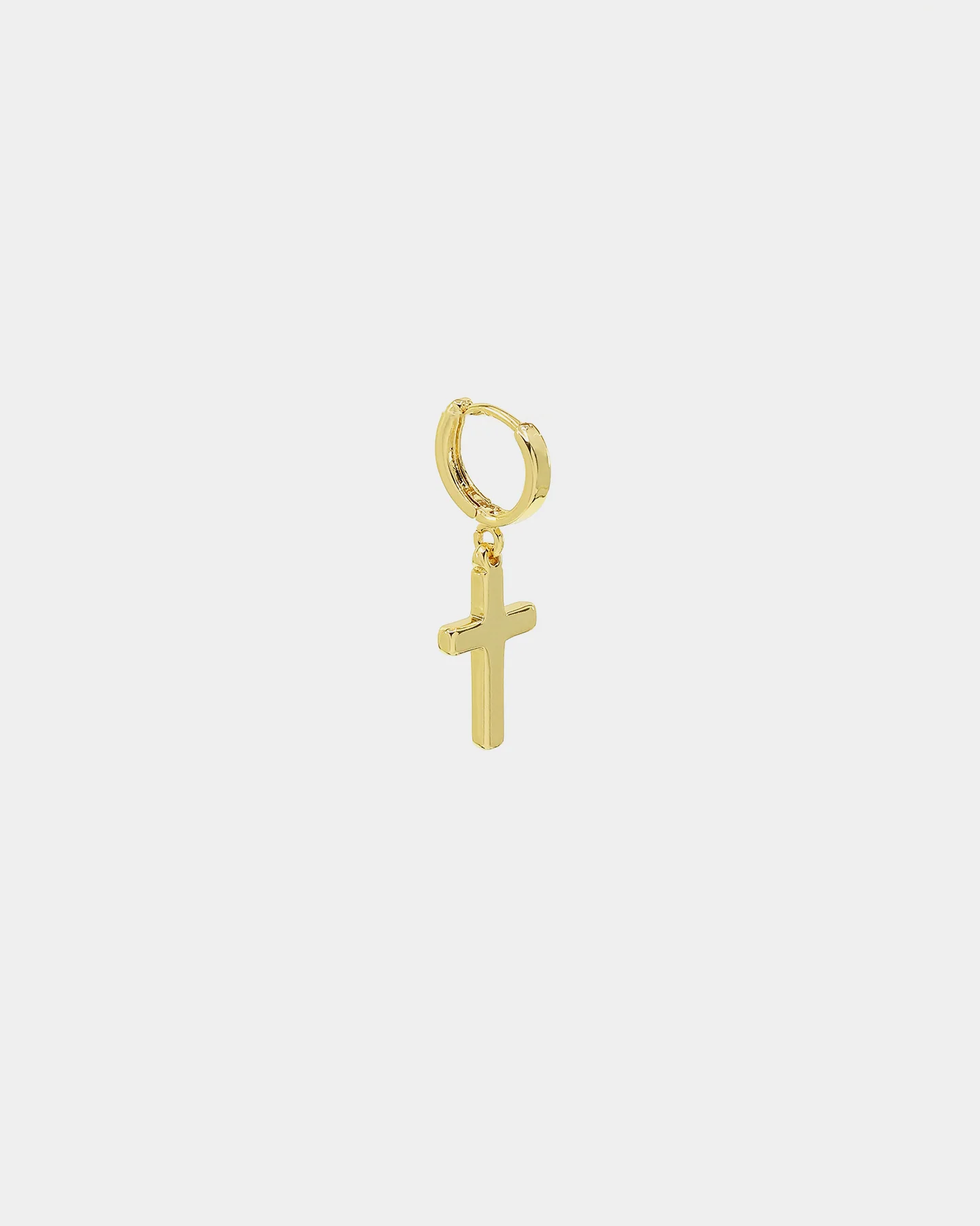 Saint Morta Mini Cross Earring Gold - Image 4