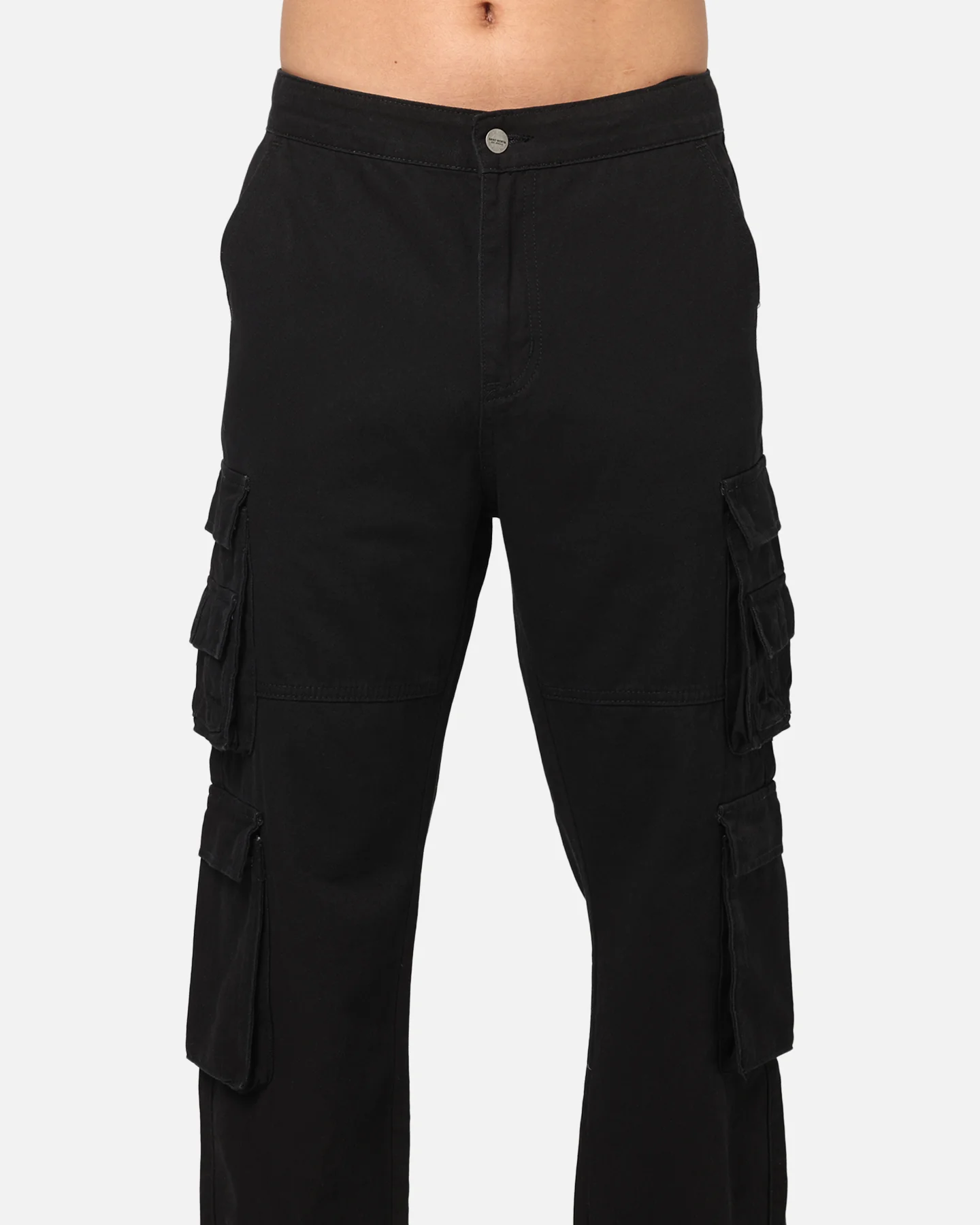 Saint Morta Modern Utility Cargo Pants Washed Black - Image 7