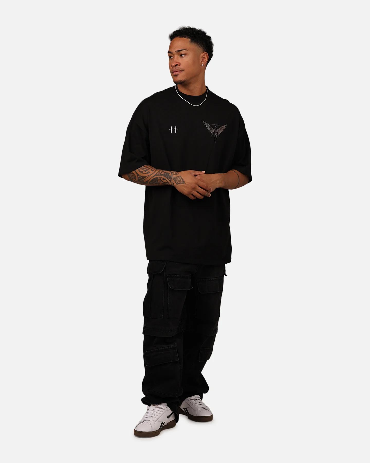 Saint Morta Momento Mori Mock T-Shirt Black - Image 3