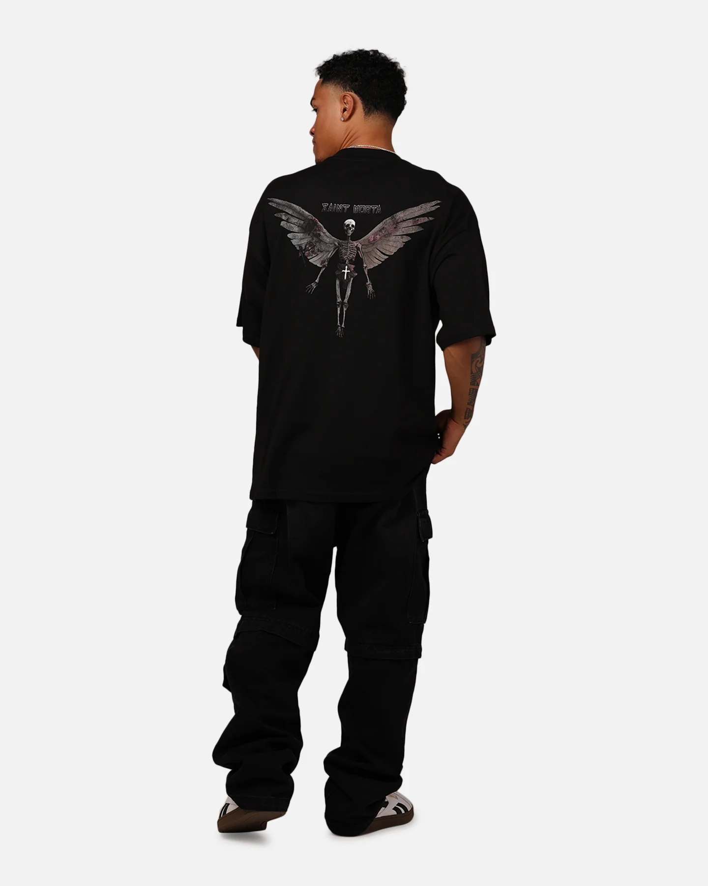 Saint Morta Momento Mori Mock T-Shirt Black - Image 6