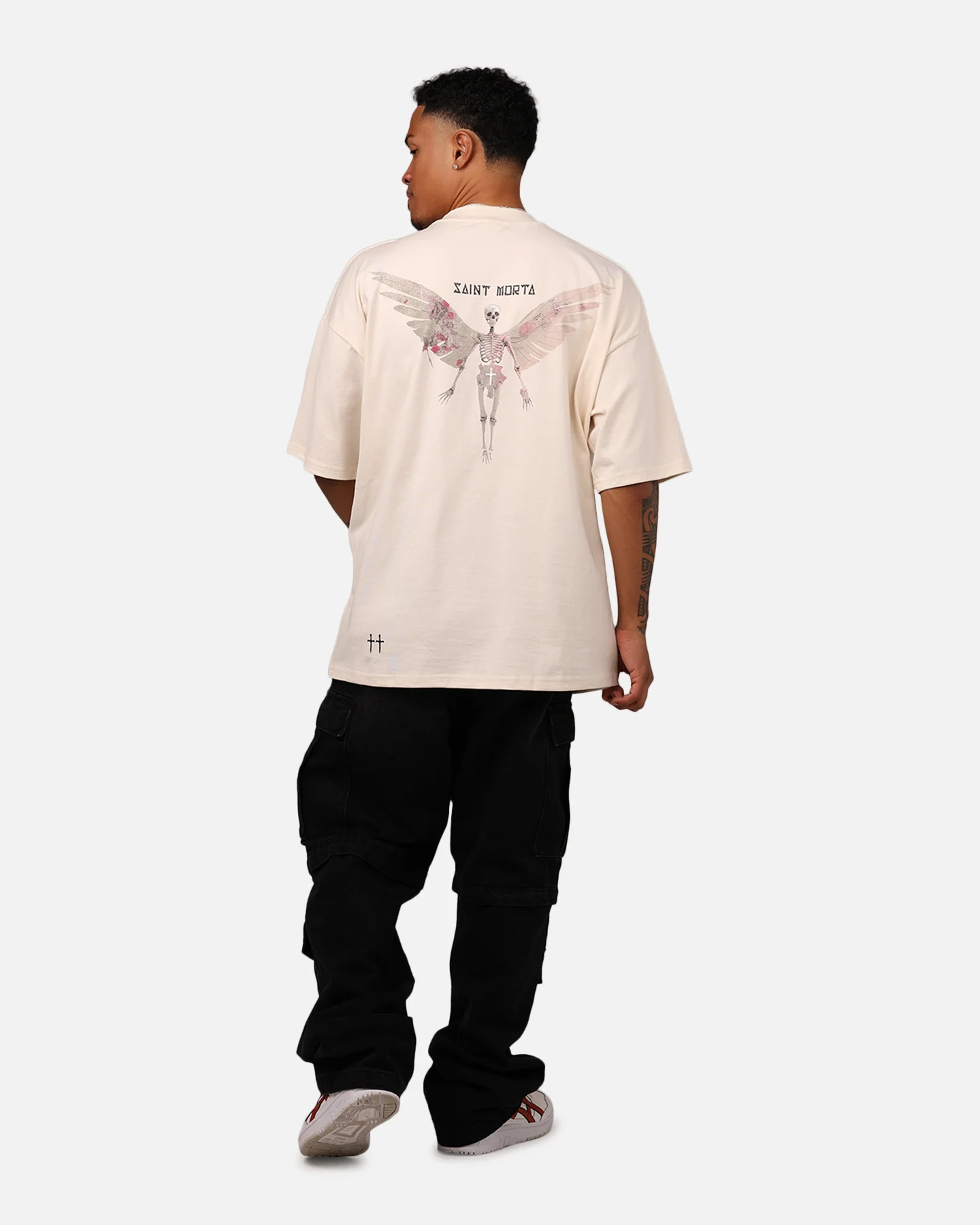 Saint Morta Momento Mori Mock T-Shirt Off White - Image 6