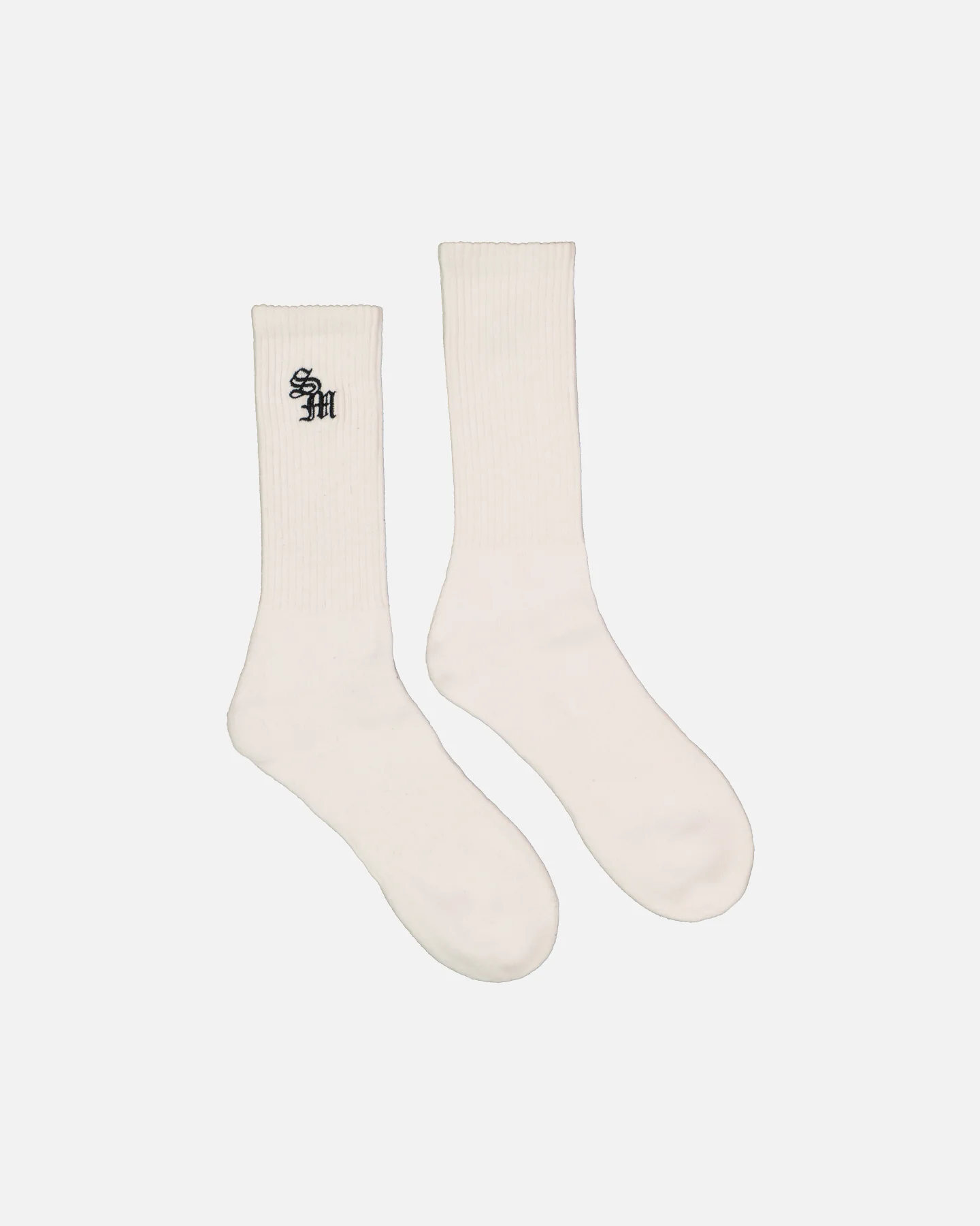 Saint Morta Monogram Crew Socks 2 Pack Black - Image 2