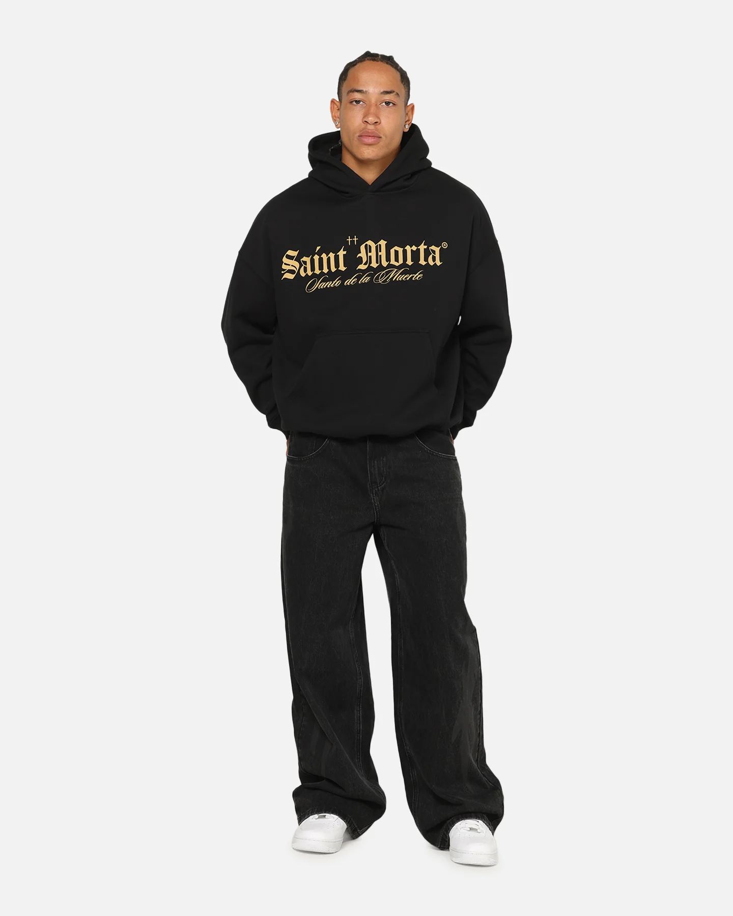 Saint Morta Muerte Hoodie Black - Image 2
