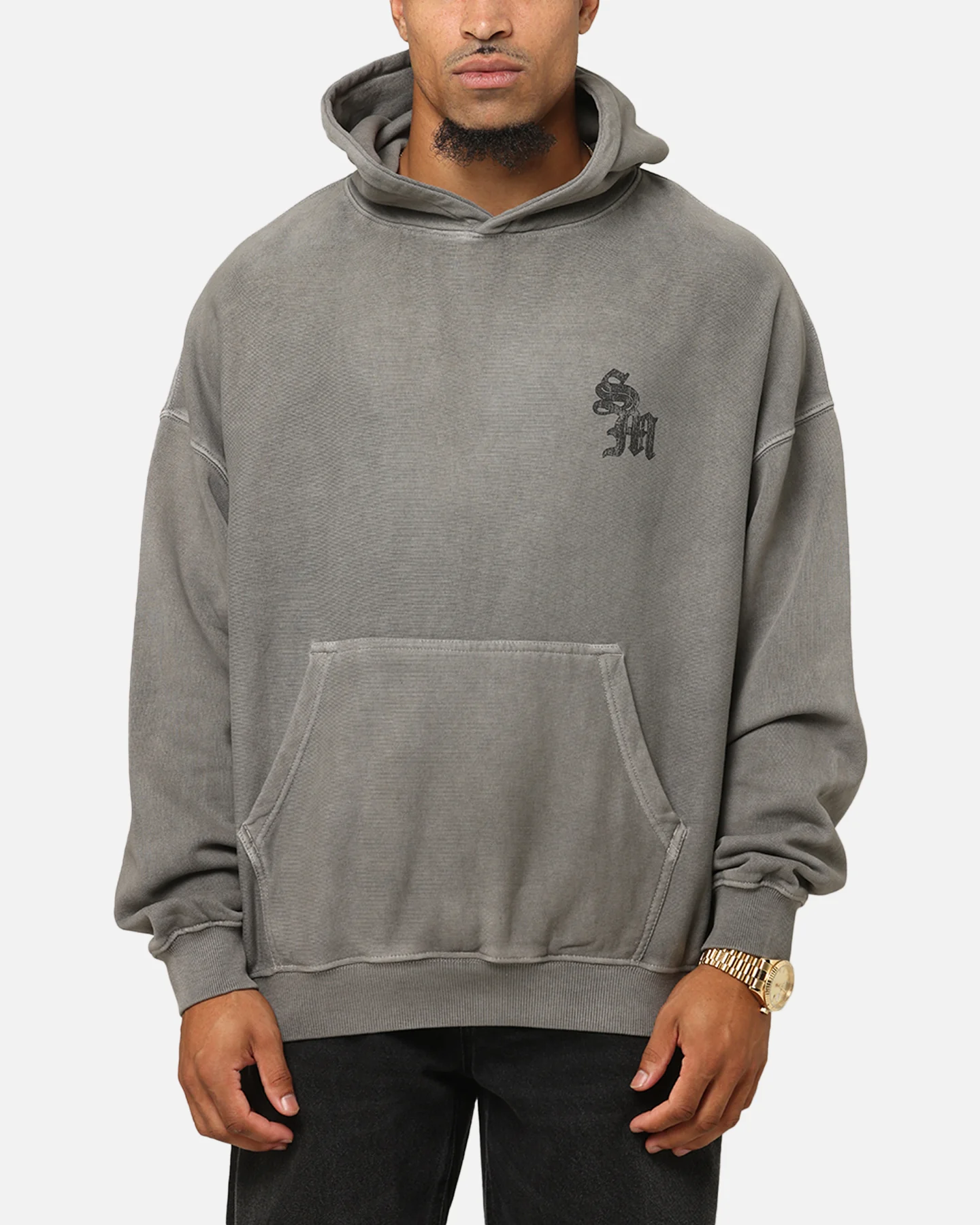 Saint Morta Nothing Is Forever Boxy Hoodie Washed Charcoal - Image 2