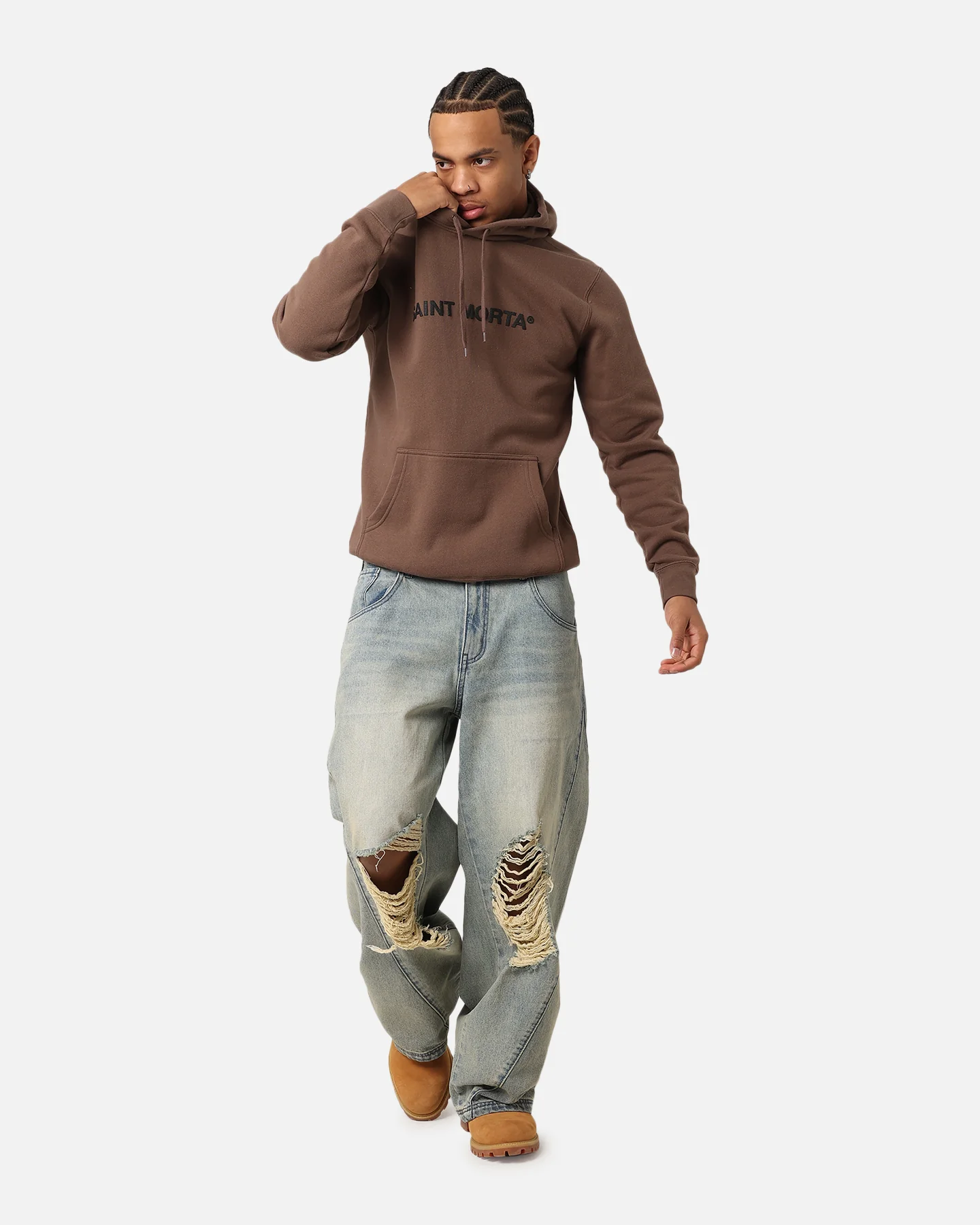 Saint Morta Official Hoodie Walnut - Image 2