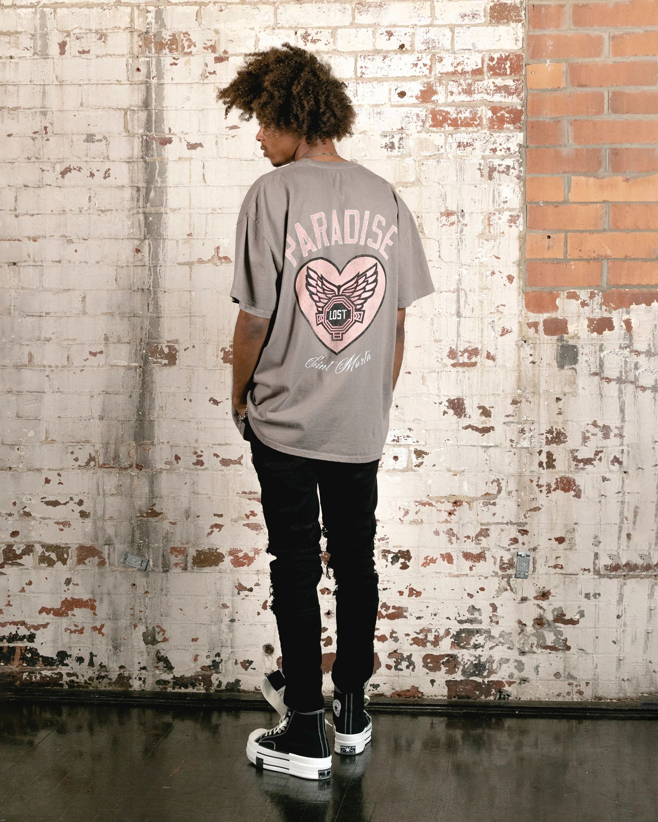 Saint Morta Paradise Lost Lafayette T-Shirt Vintage Brown - Image 3