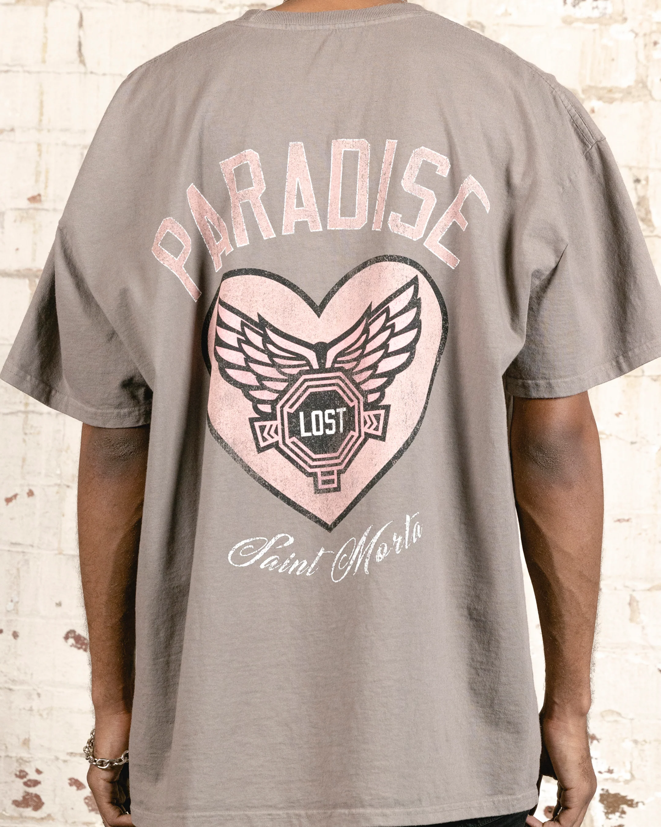 Saint Morta Paradise Lost Lafayette T-Shirt Vintage Brown - Image 5