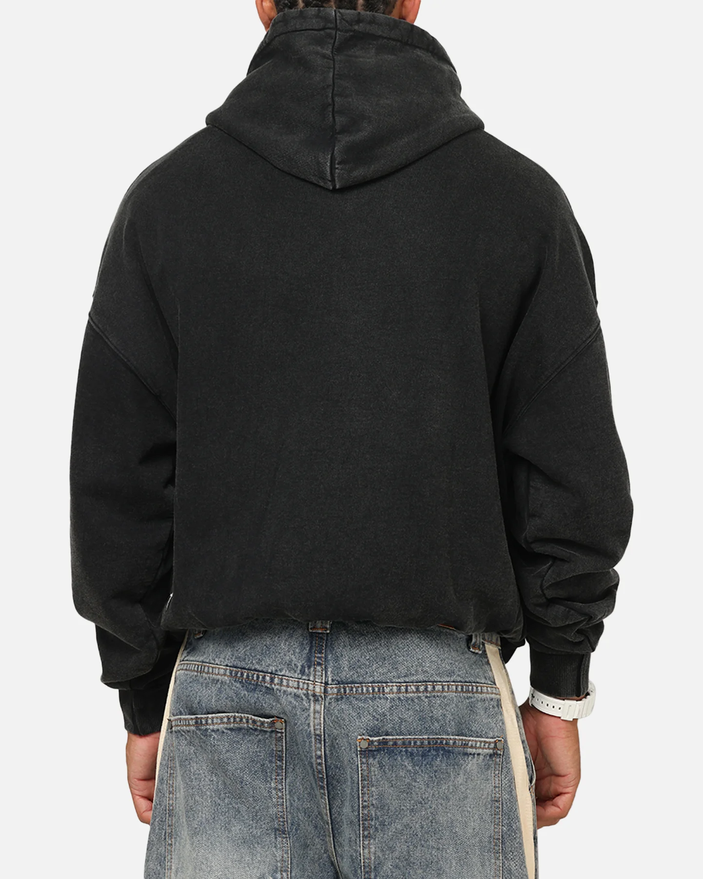 Saint Morta Pearl Script Hoodie Vintage Black - Image 3
