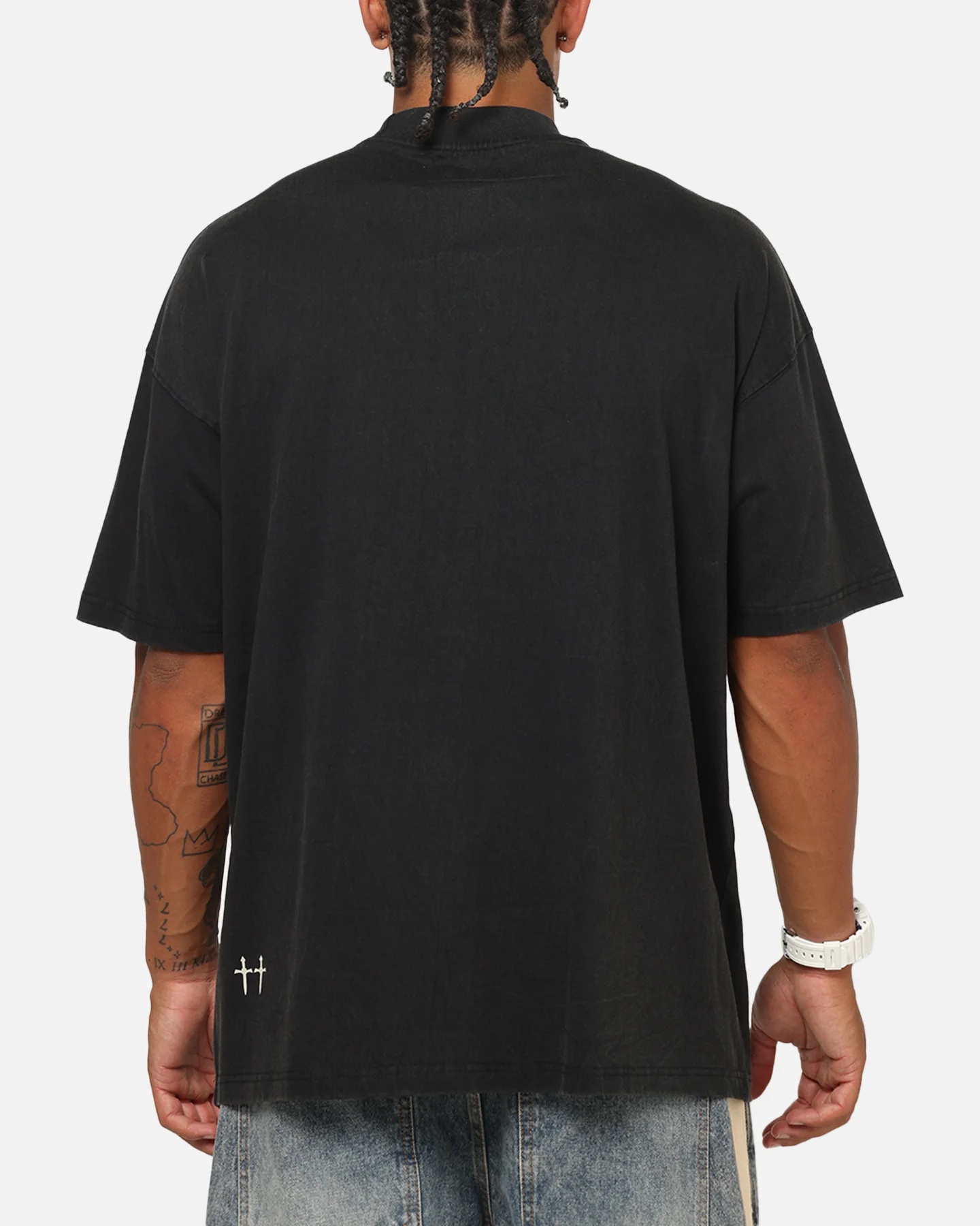 Saint Morta Pearl Script T-Shirt Vintage Black - Image 3