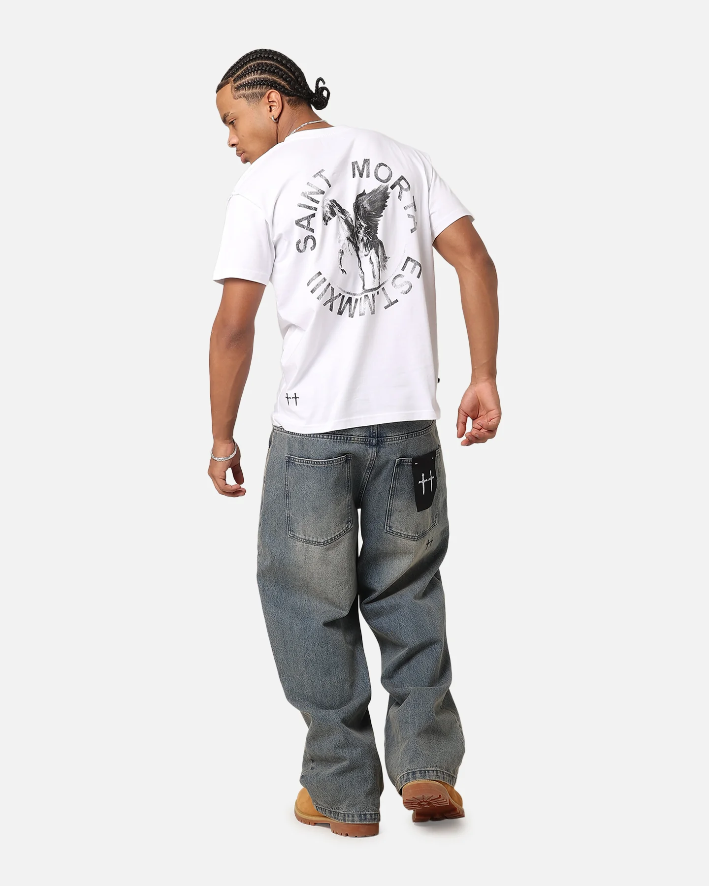 Saint Morta Pegasus Lafayette T-Shirt White - Image 3