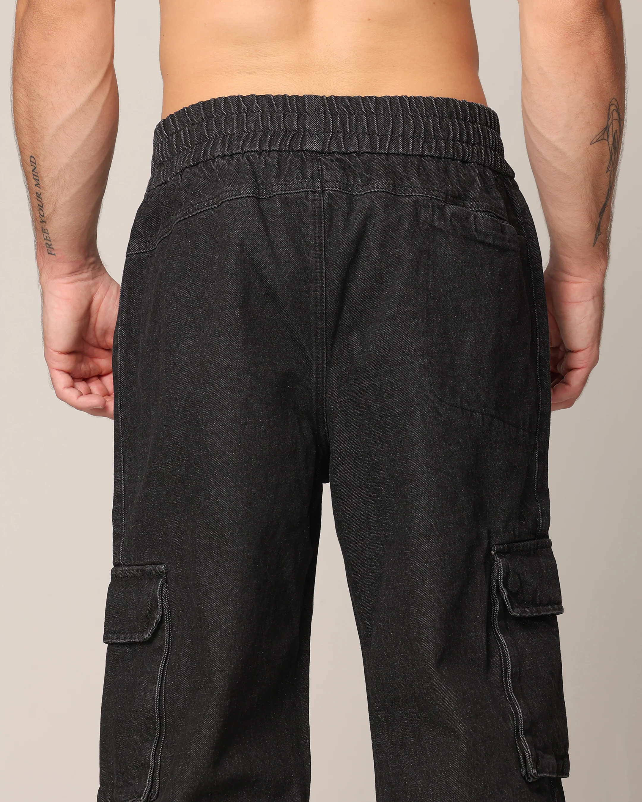 Saint Morta Pertex Baggy Jogger Black Stonewash - Image 8