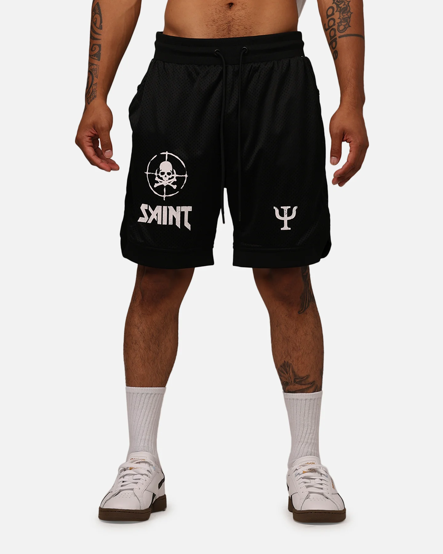 Saint Morta Post Humanous Basketball Short Black/White - Image 6
