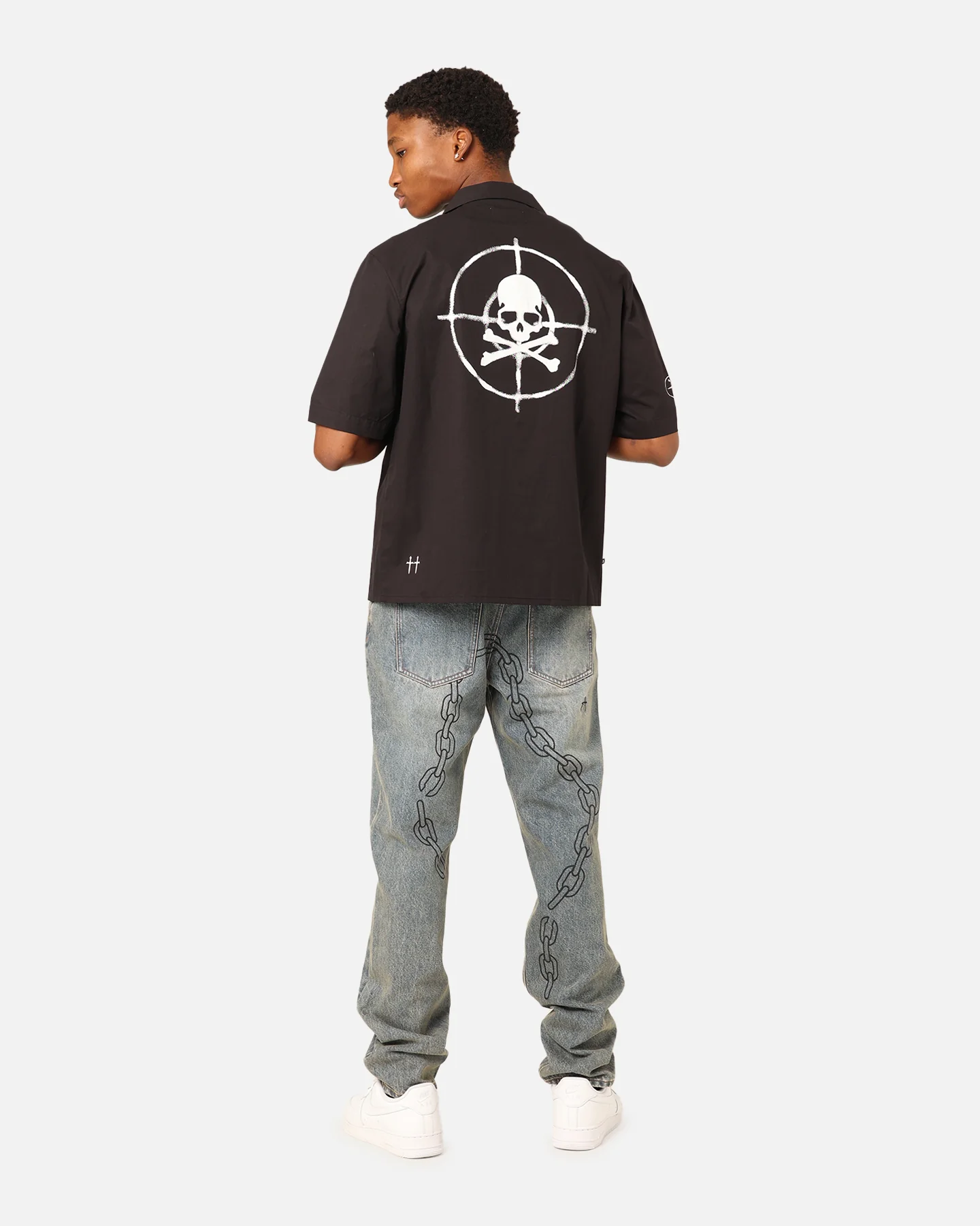 Saint Morta Post Humanous Short Sleeve T-Shirt Black/White - Image 9