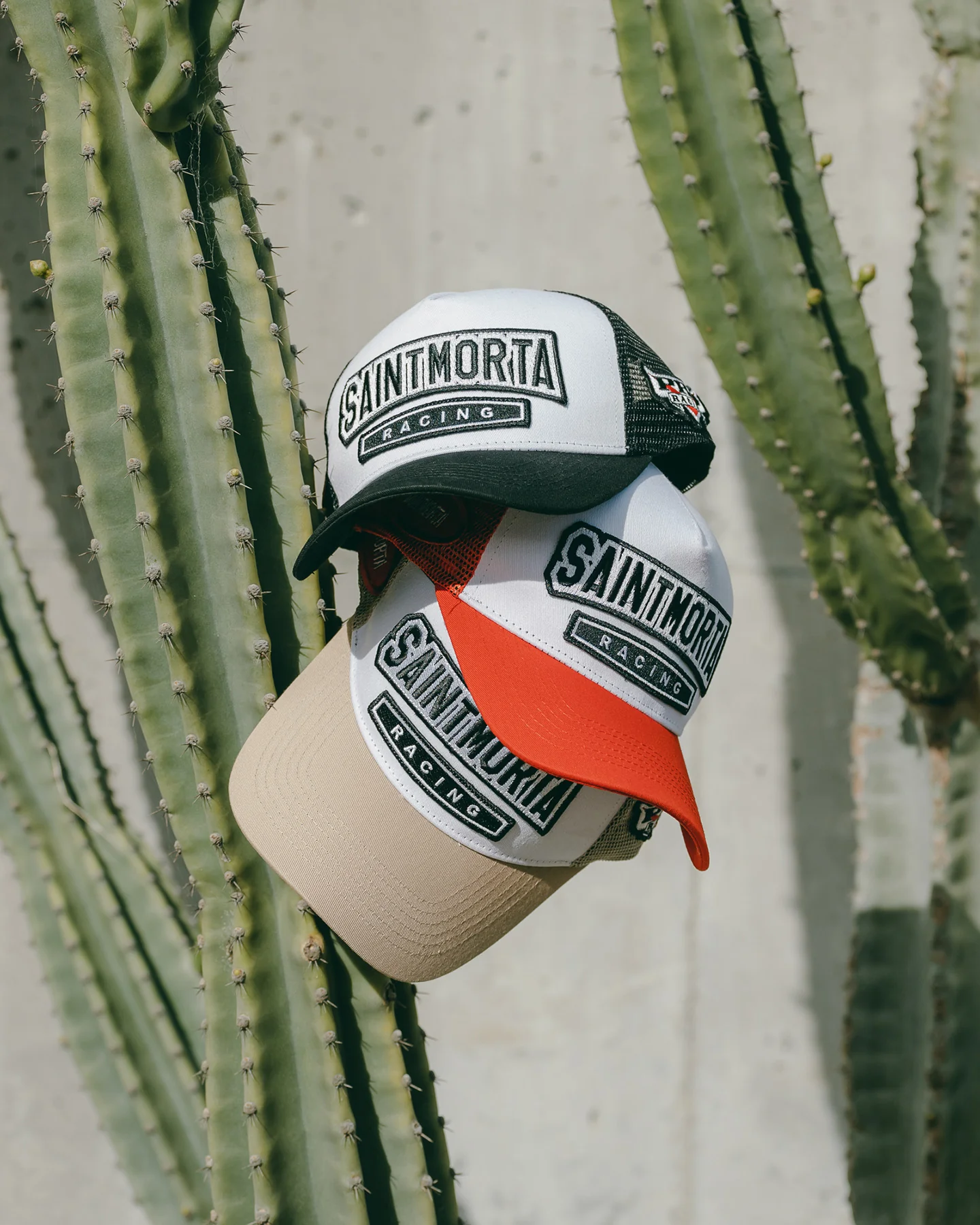 Saint Morta Pro Racing Trucker Cap Snapback Red/White - Image 7