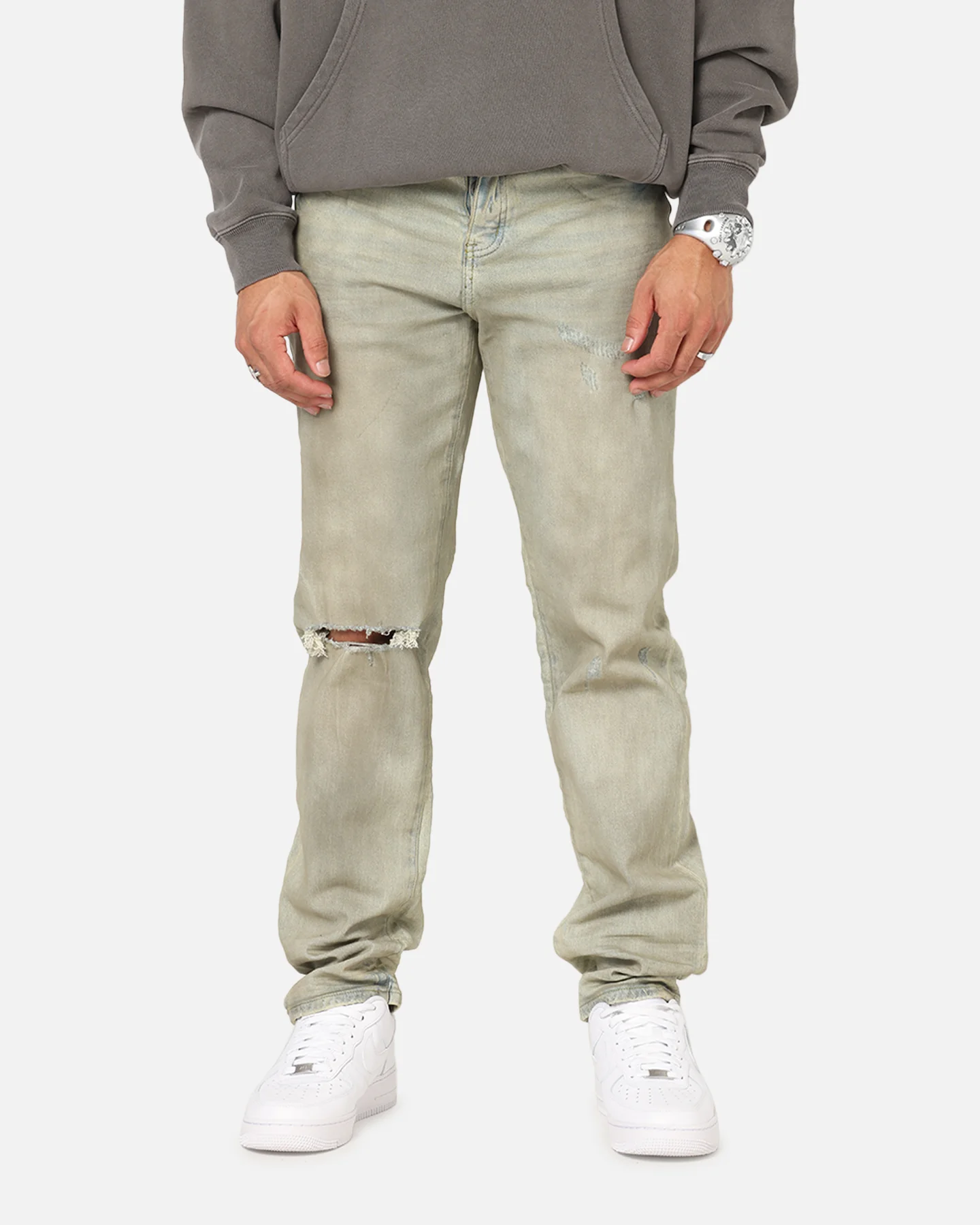 Saint Morta Psykhe Dirty Distressed Jeans Dirty Denim