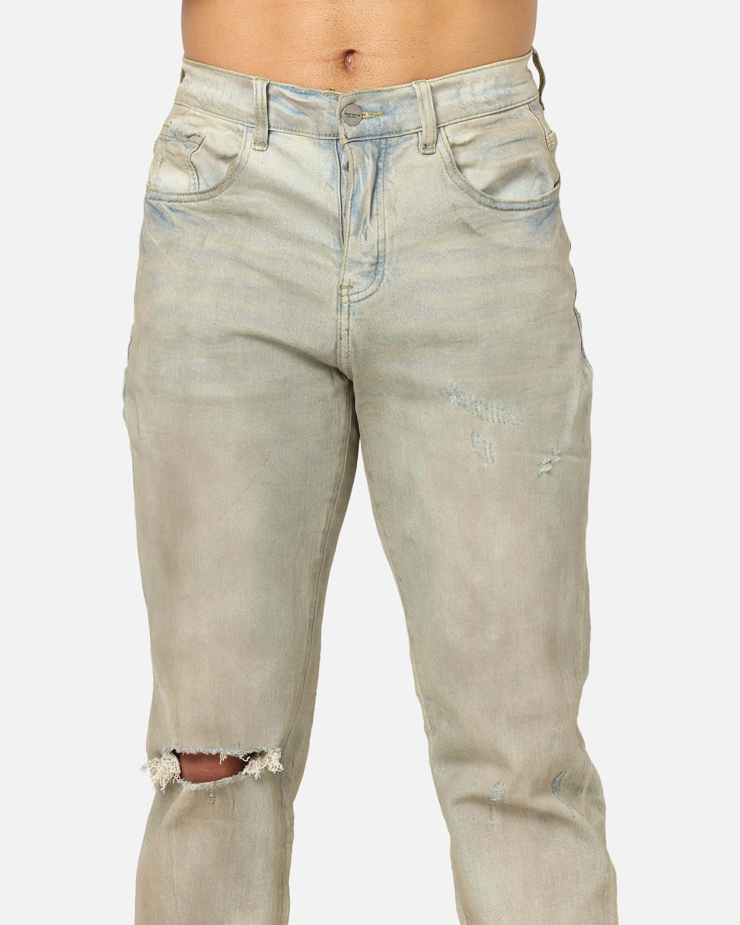 Saint Morta Psykhe Dirty Distressed Jeans Dirty Denim - Image 7