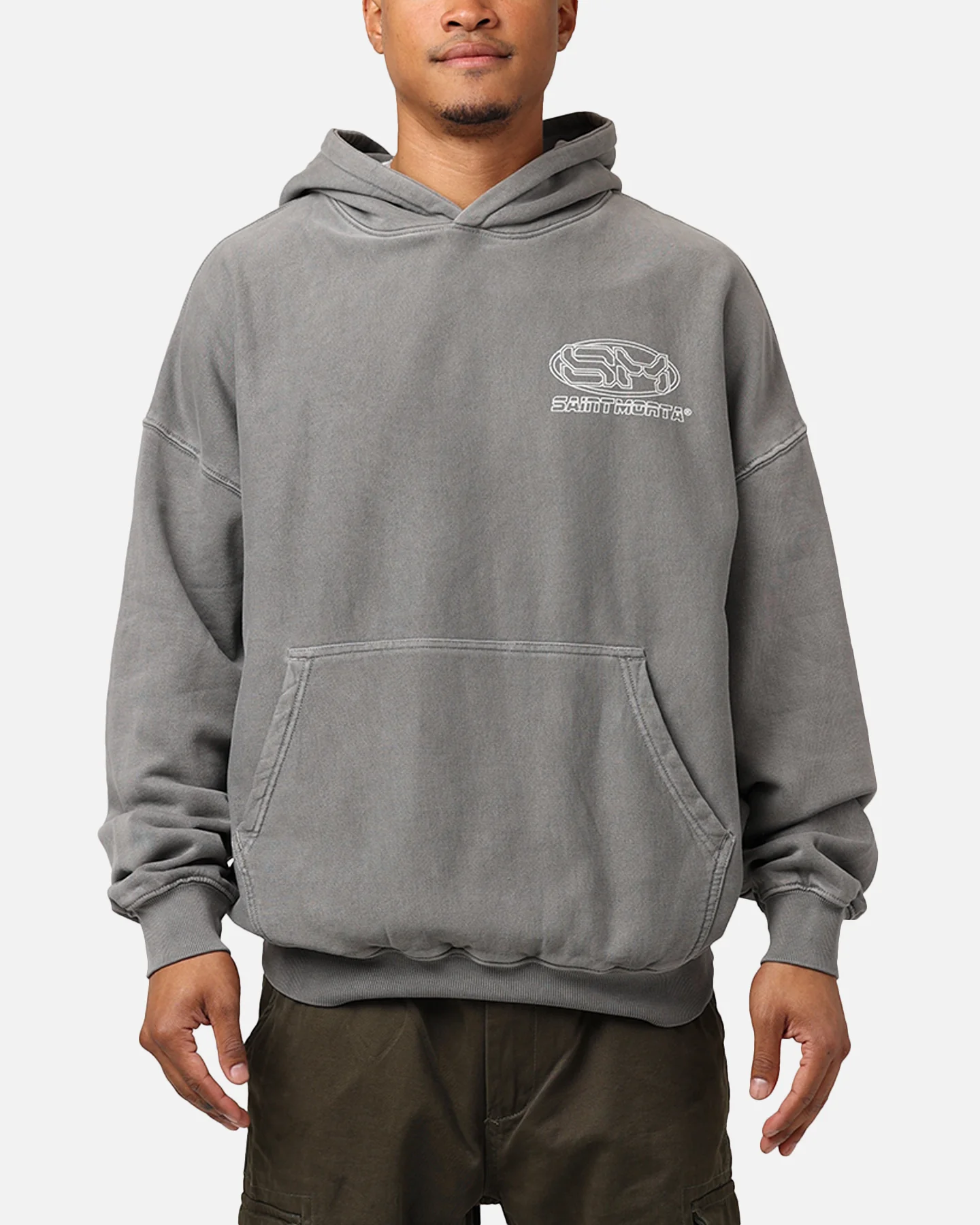 Saint Morta Rage Motors Premium Hoodie Washed Charcoal - Image 2