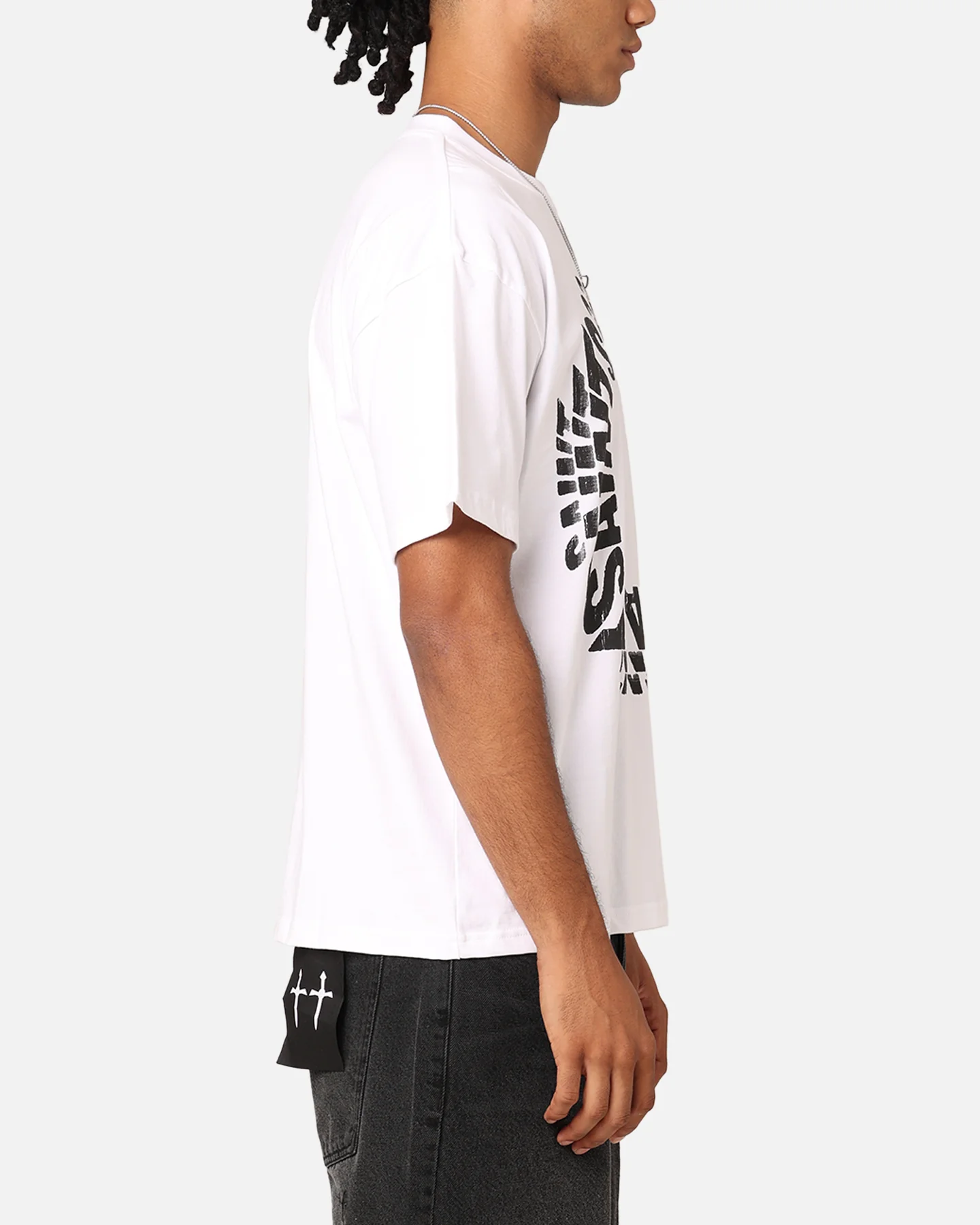 Saint Morta Rave Drop Shoulder T-Shirt White - Image 4