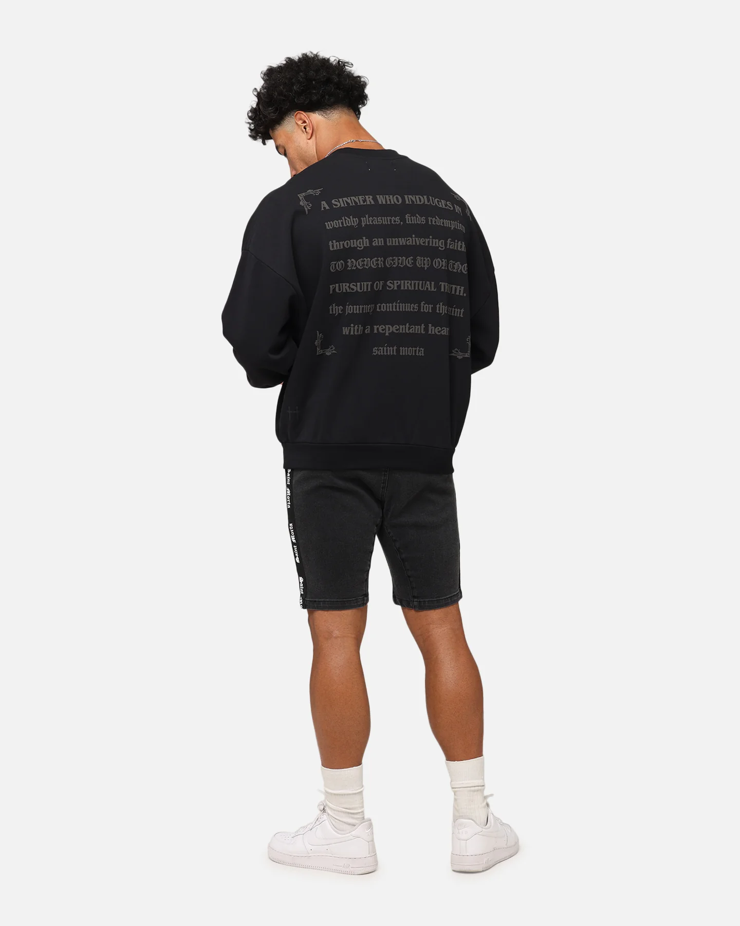 Saint Morta Repentant Heart Crewneck Black - Image 4